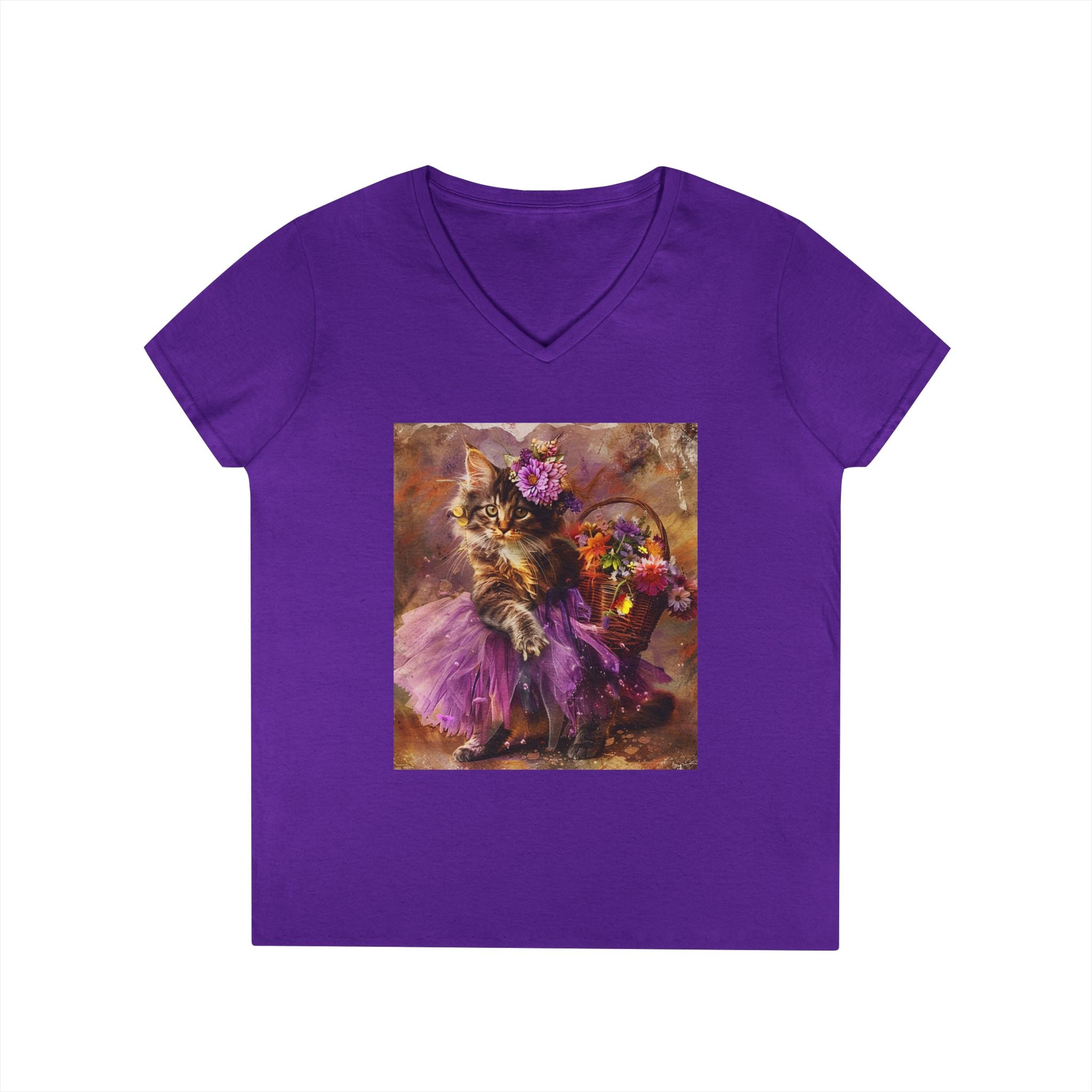 Plum Petal Kitten – Midnight Garden Tee