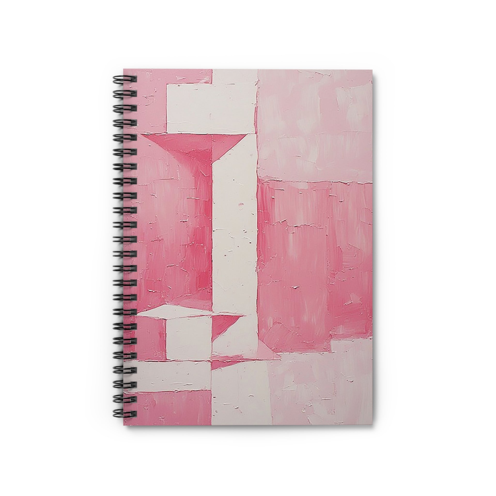 Blush Form Spiral Notebook – Pink Minimal Abstract Aesthetic Journal (6” x 8”)