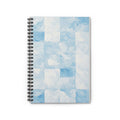 Cloud Tile Spiral Notebook – Soft Blue Minimal Grid Journal (6” x 8”)