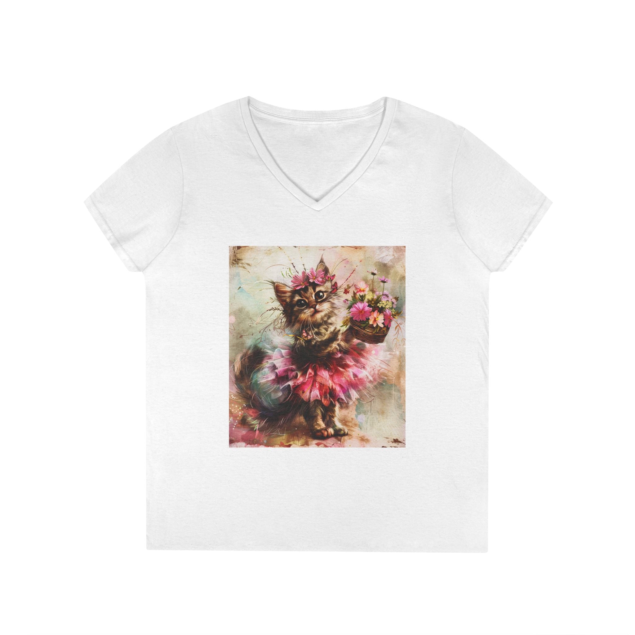 Rosy Whirl Kitten – Garden Twirl Tee