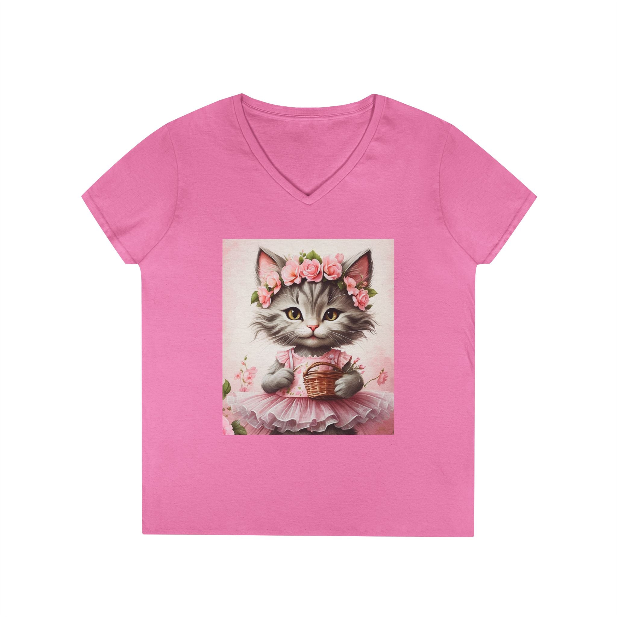 Petal Princess Kitten – Floral Charm Tee