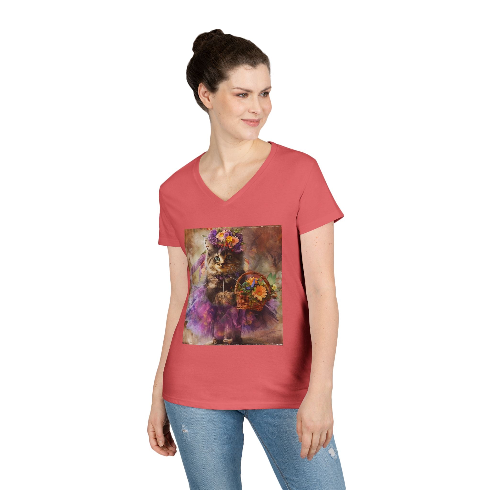 Boho Blossom Kitten – Artistic Garden Tee