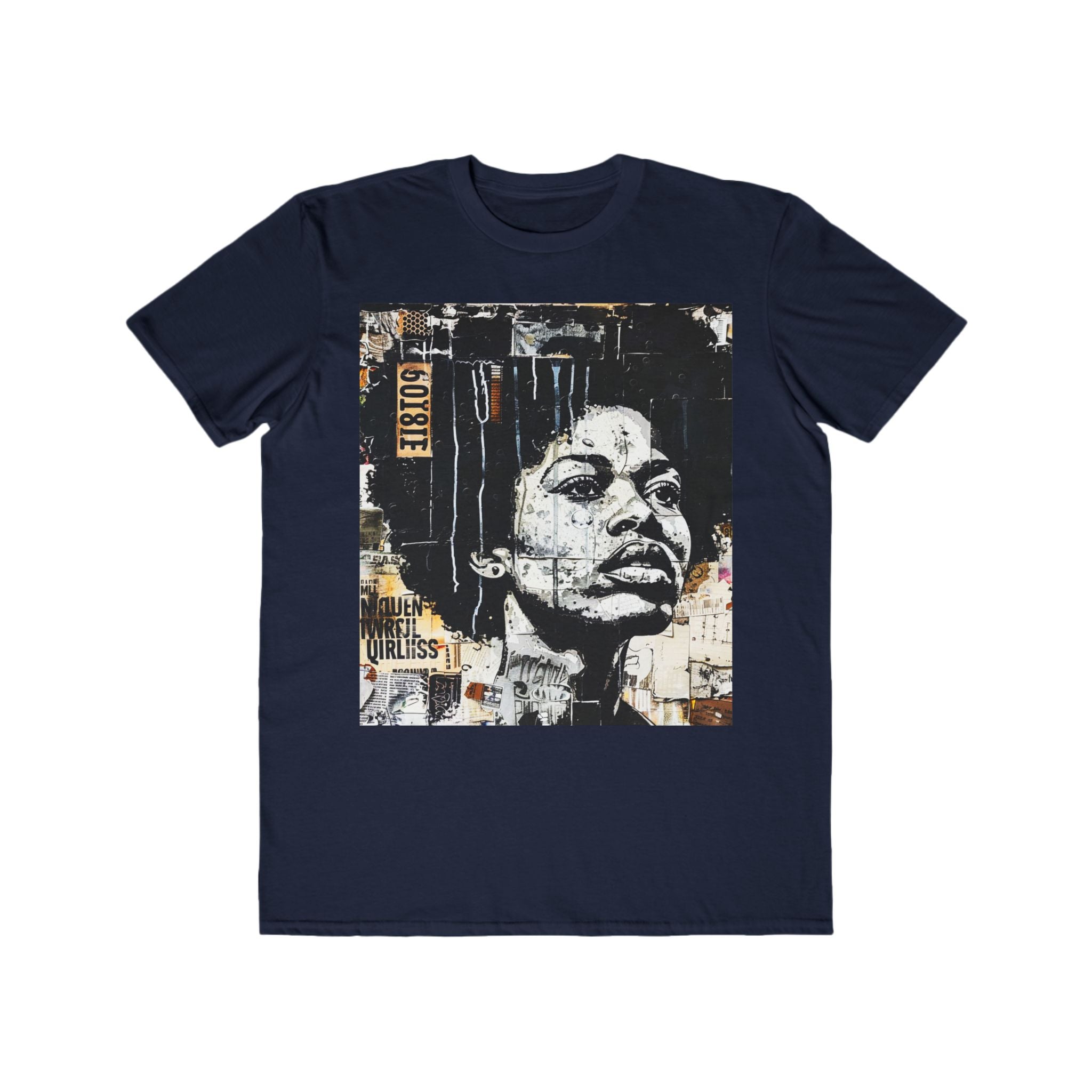 Afro Street Art Portrait T-Shirt — Urban Vintage Collage Tee