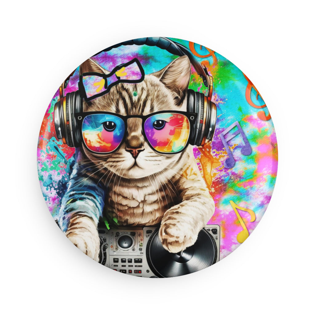 DJ Kitty Magnet – Cute Music Cat with Headphones & Bow