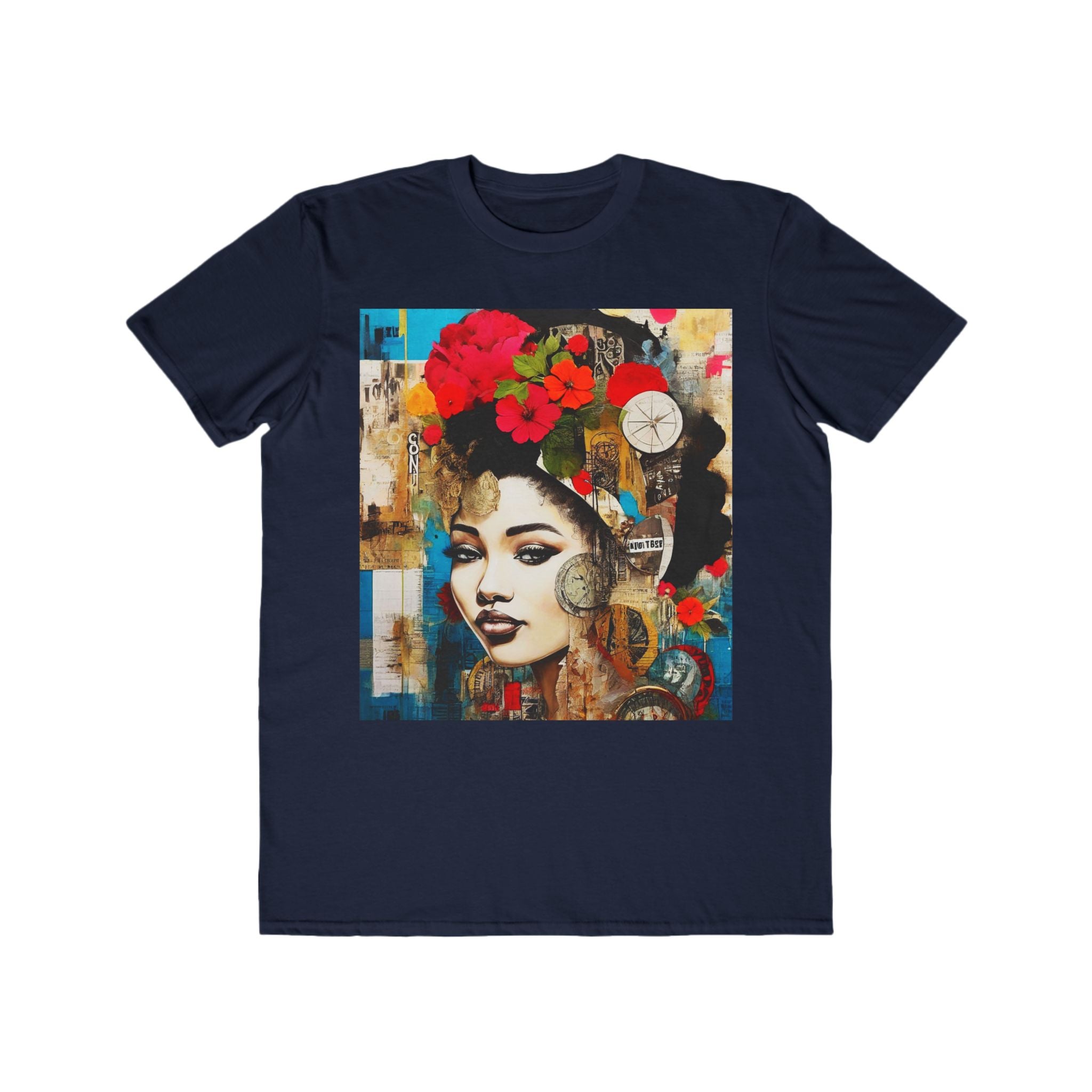 Blooming Heritage – Floral Crown Collage Art T-Shirt