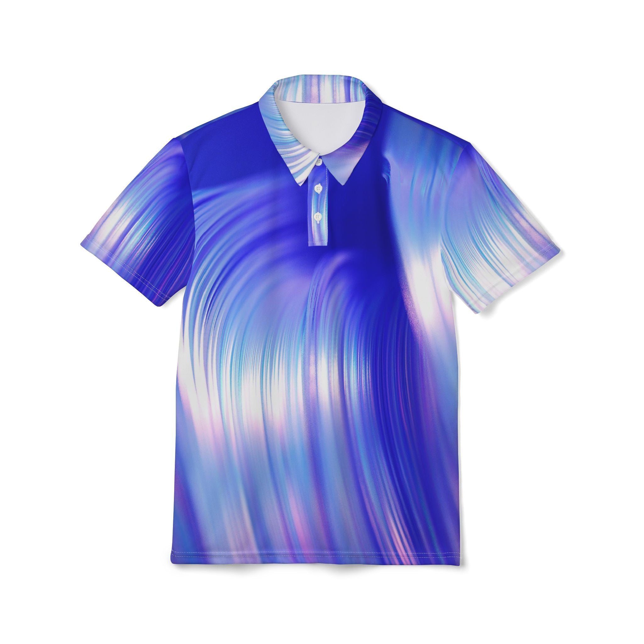 Aurora Flow Polo – Iridescent Wave Luxe Shirt