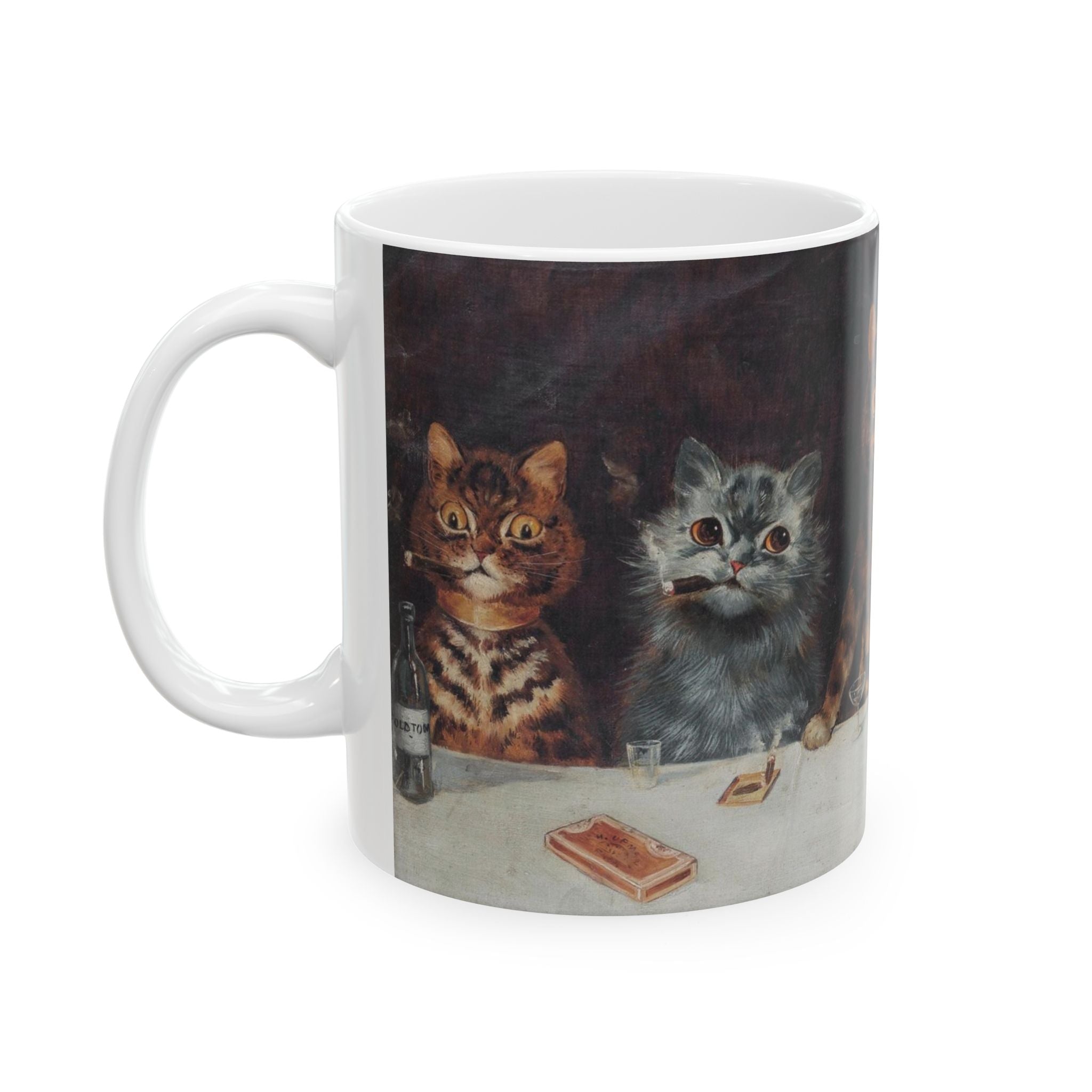 Bad Decisions Club Cat Mug – Vintage Funny Cat Art Coffee Cup