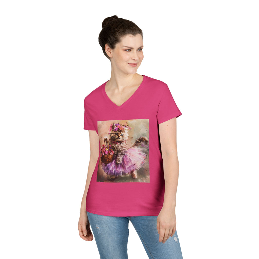 Blushing Petal Kitten – Twirl & Bloom Tee