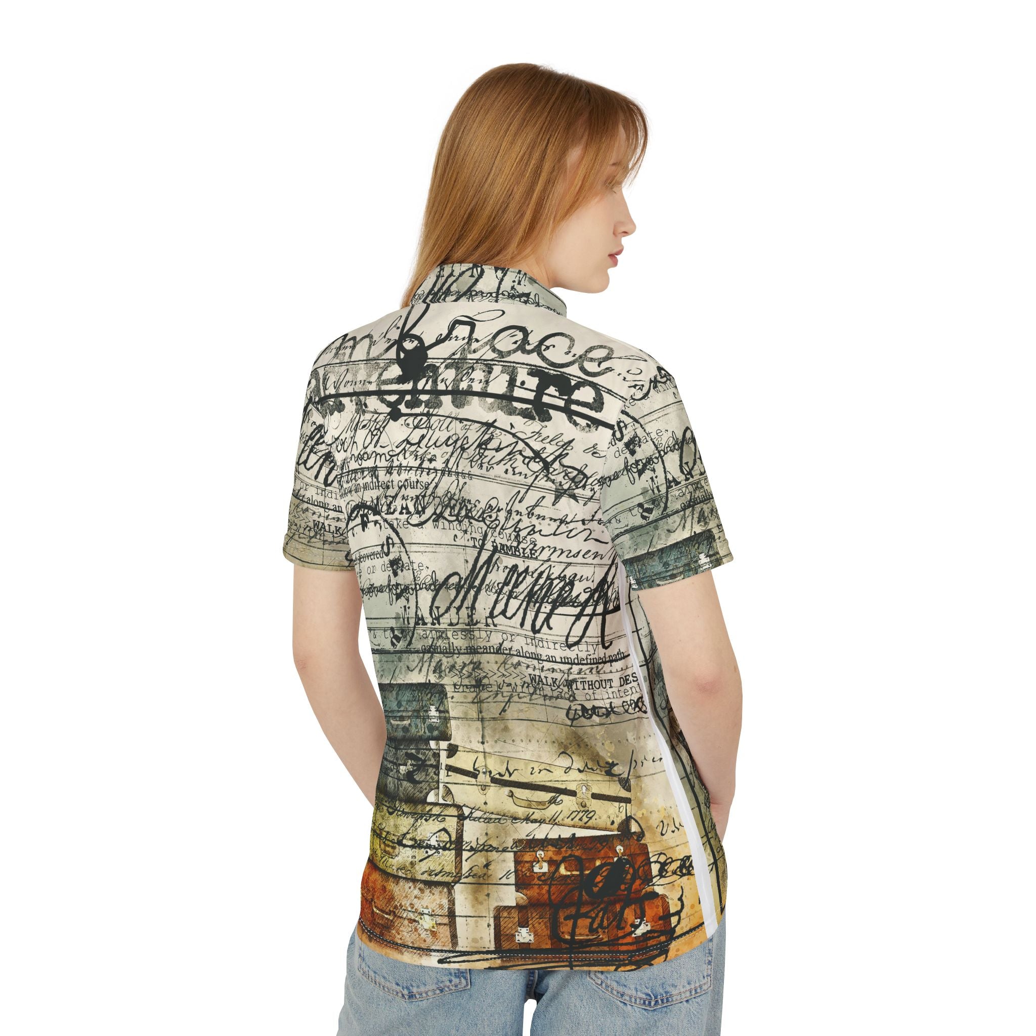 Vintage Traveler – Script & Journey Polo