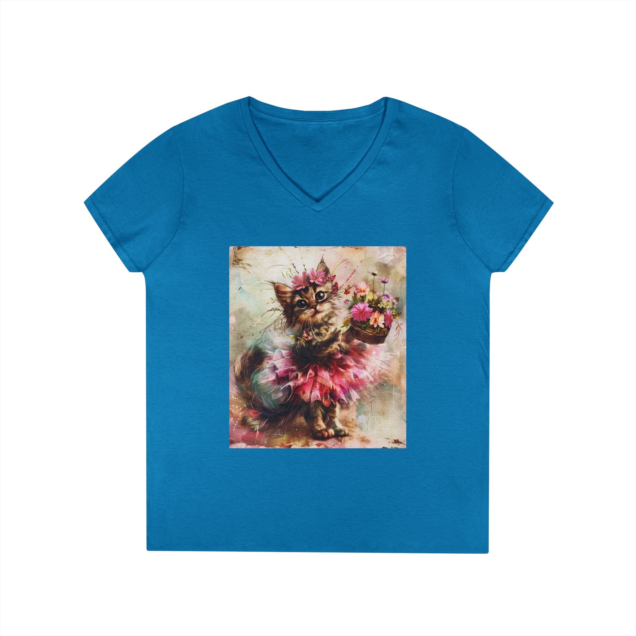 Rosy Whirl Kitten – Garden Twirl Tee