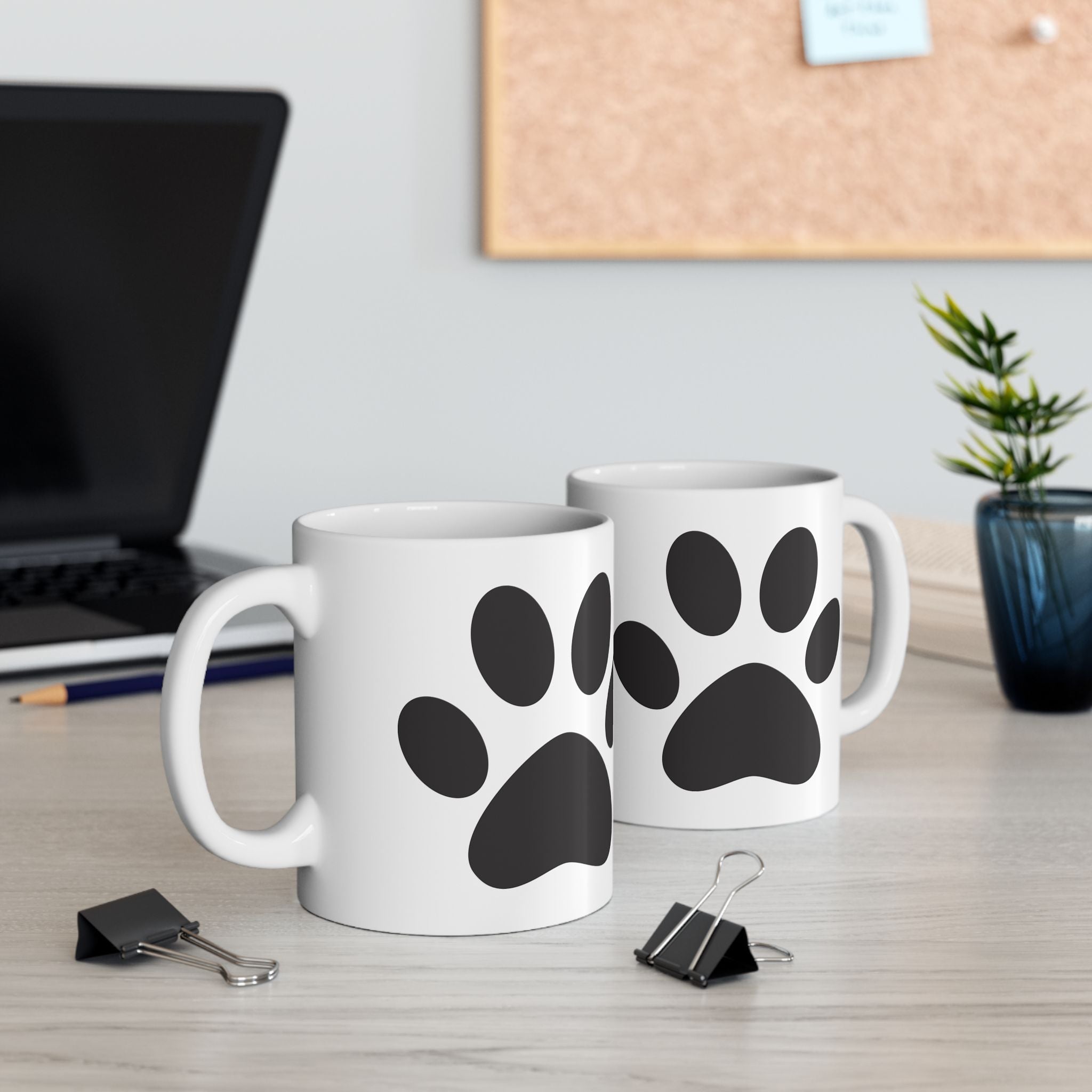 Minimal Paw Print Mug – Pet Lover Coffee Cup