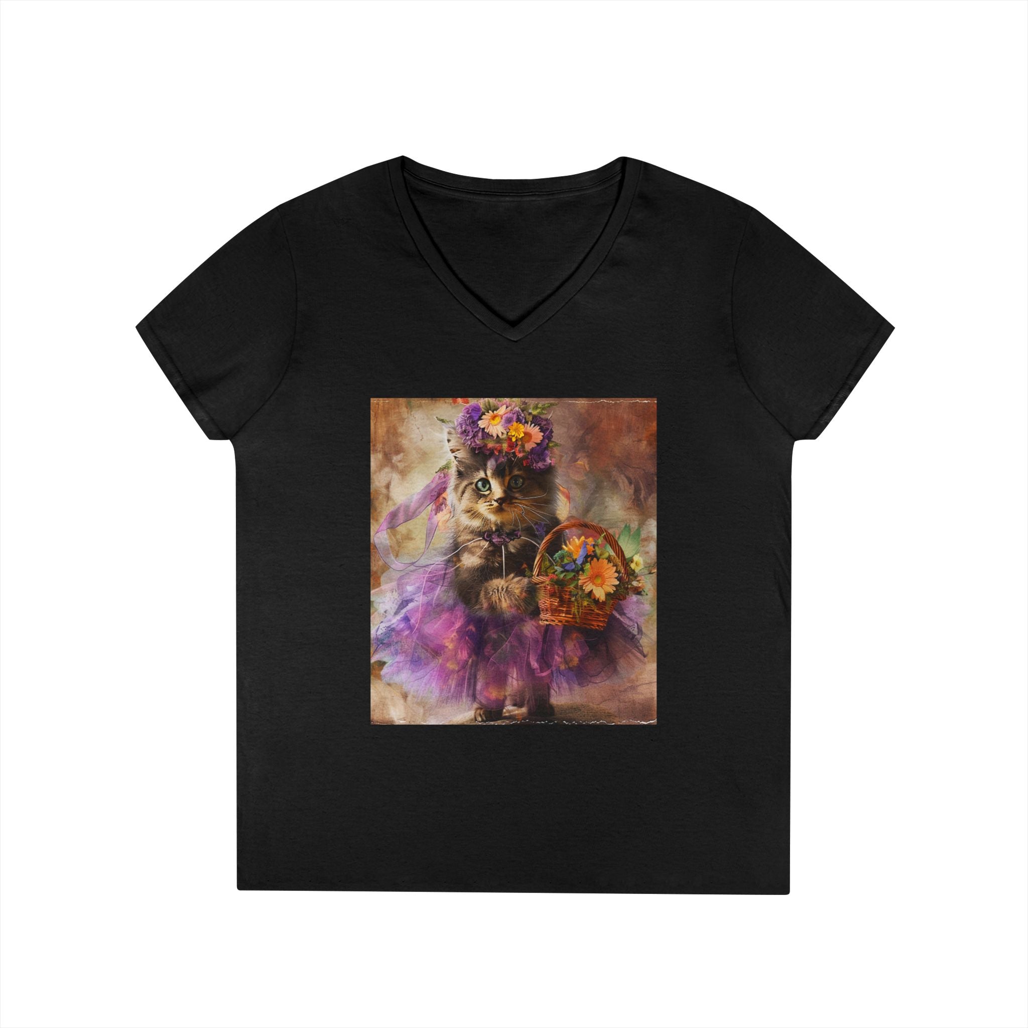 Boho Blossom Kitten – Artistic Garden Tee