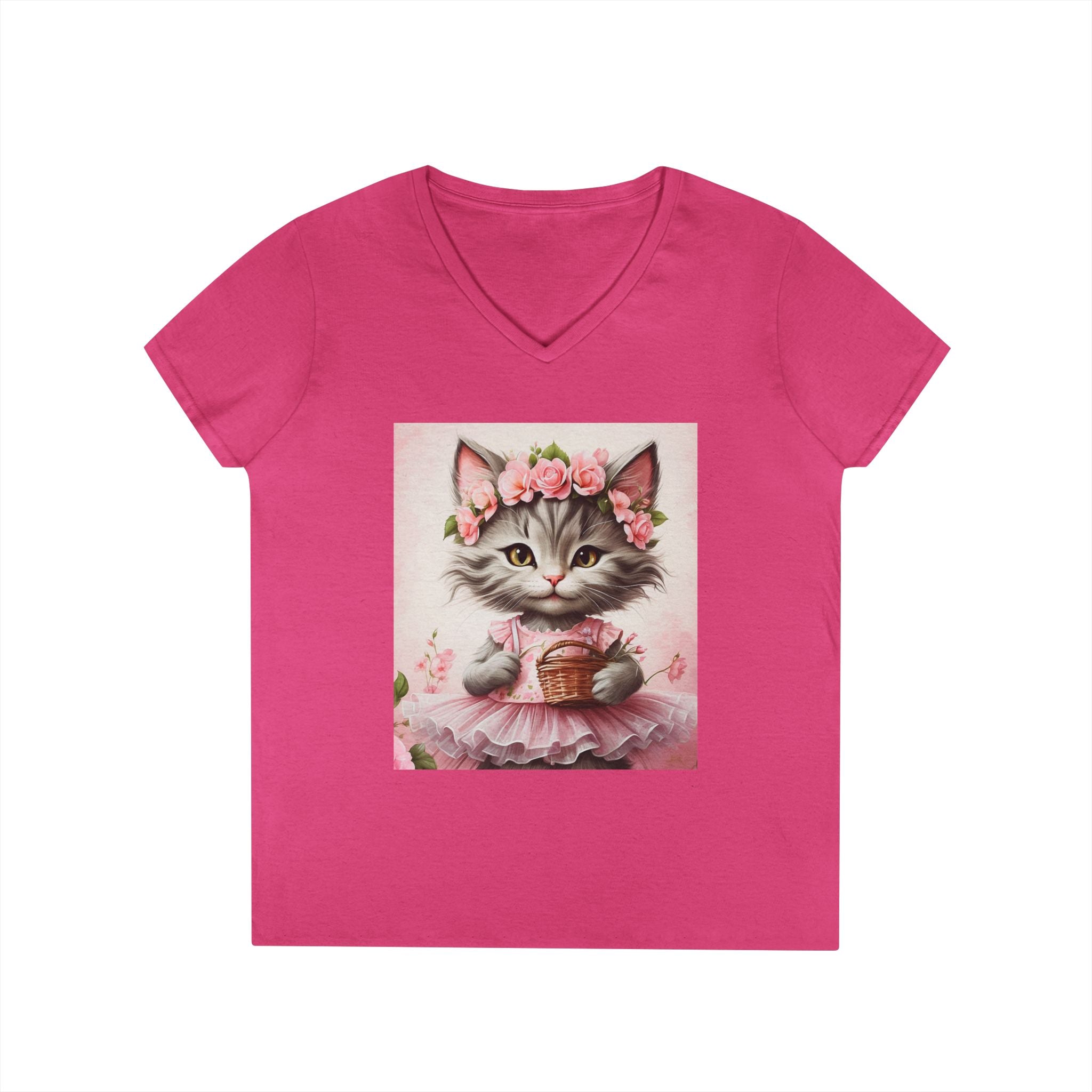 Petal Princess Kitten – Floral Charm Tee