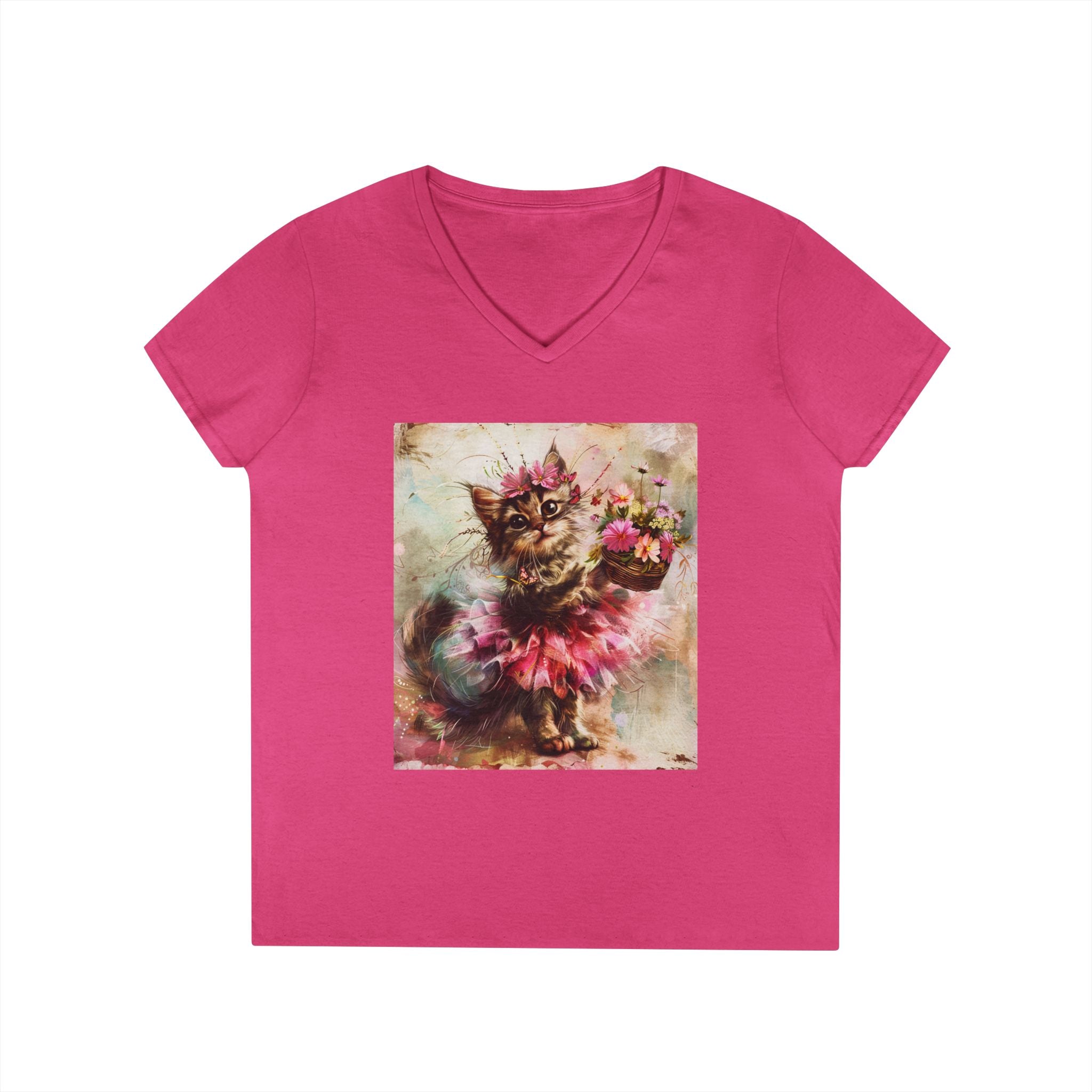 Rosy Whirl Kitten – Garden Twirl Tee