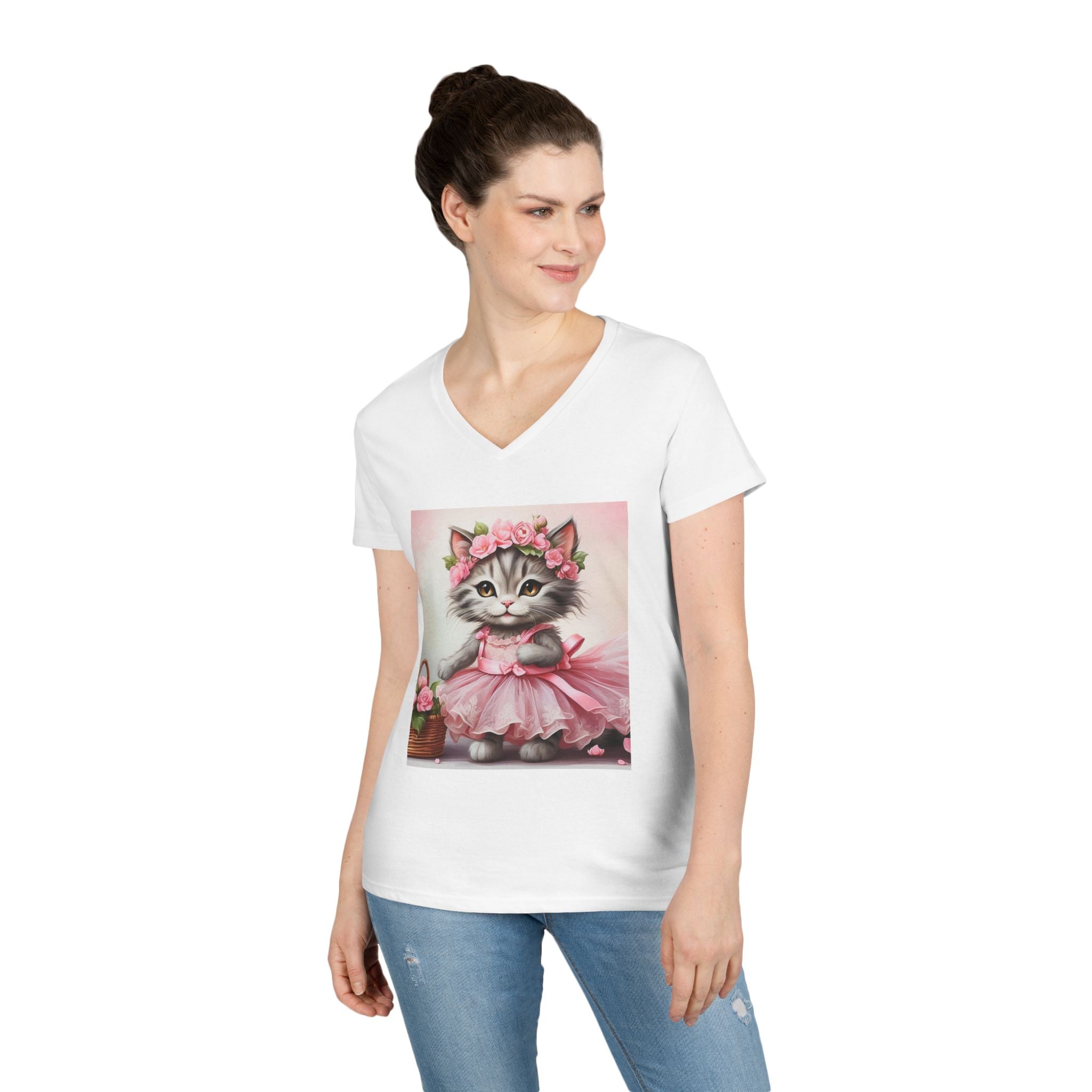 Blush Ballerina Kitten – Sweet Elegance Tee