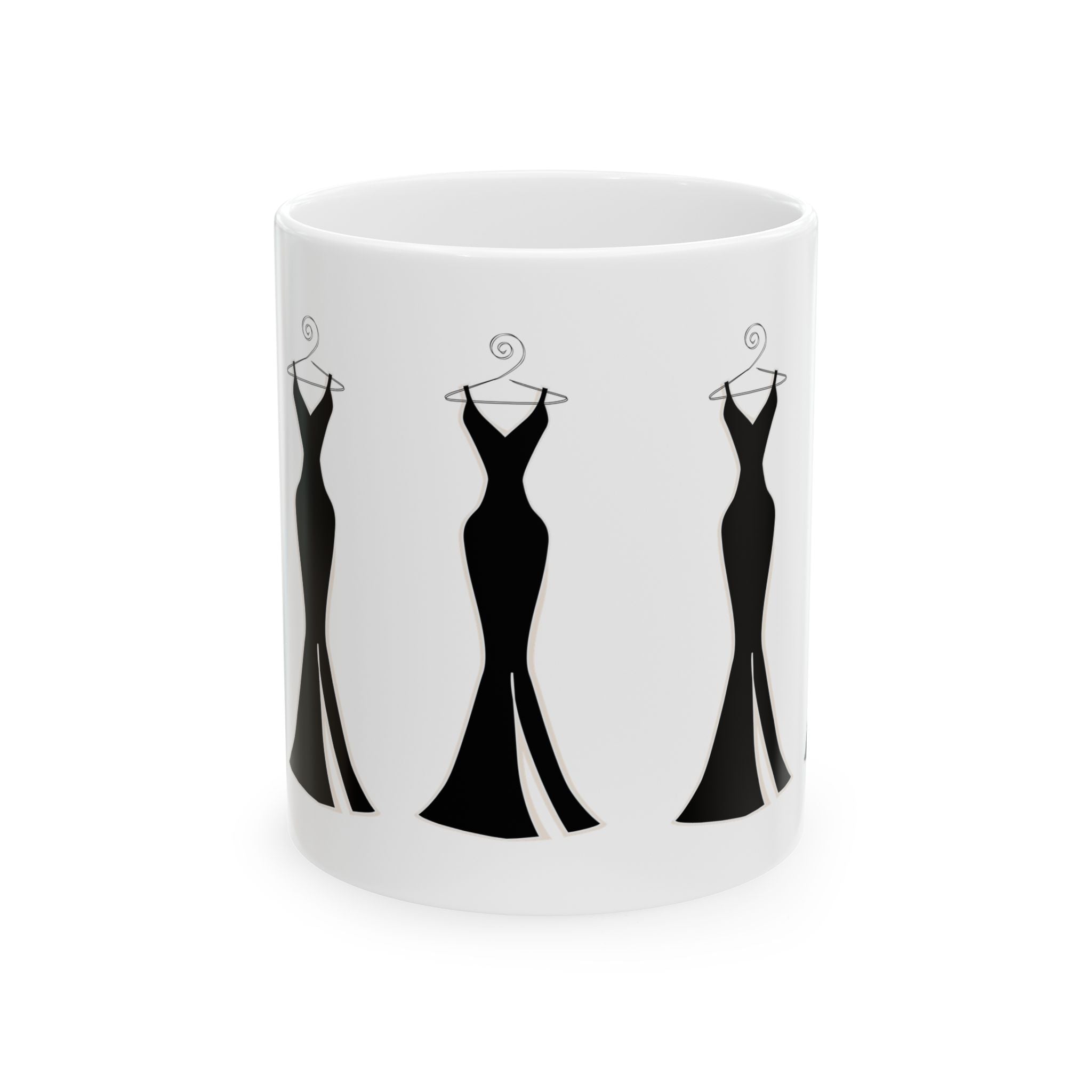 Midnight Elegance Mug – Black Gown Fashion Coffee Cup