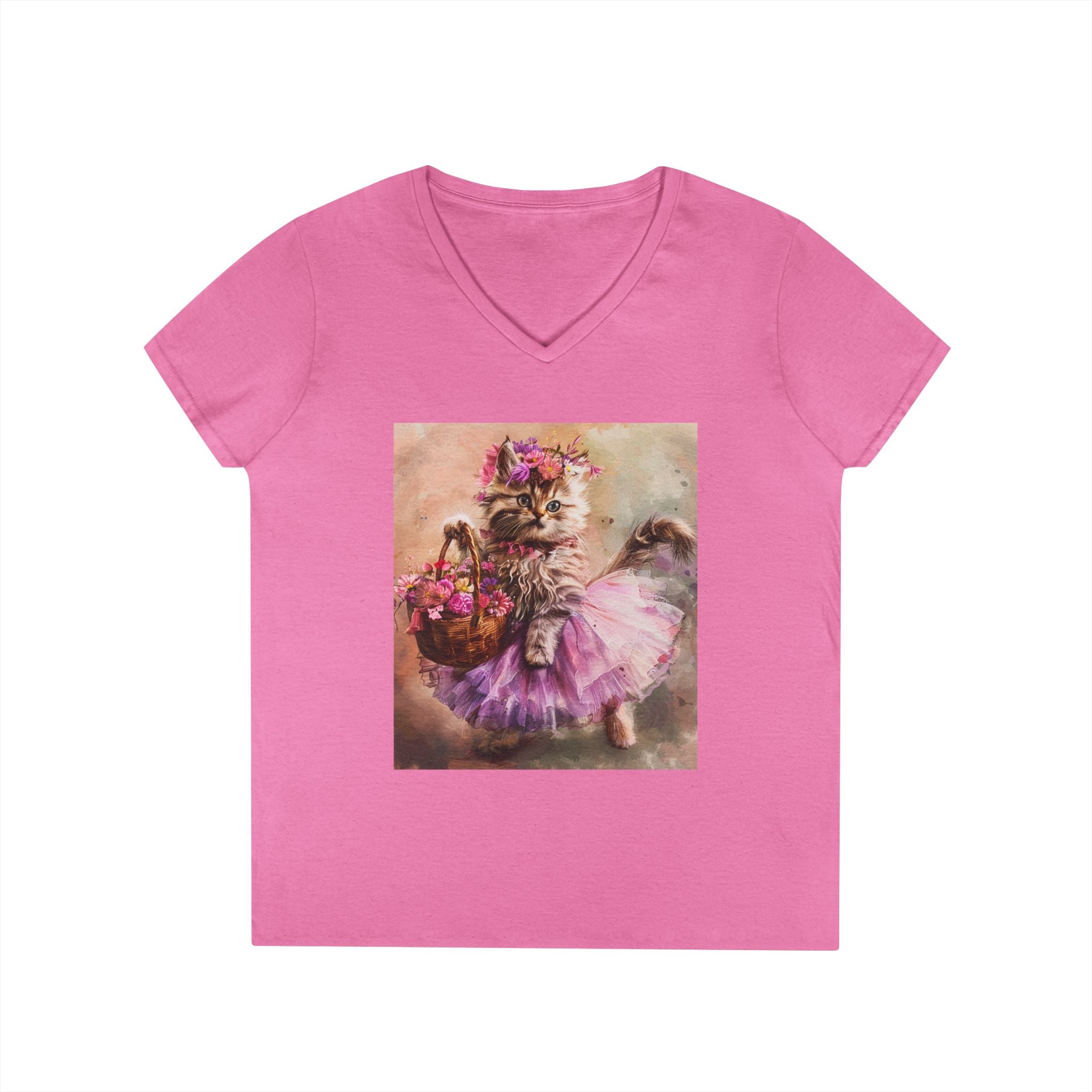 Blushing Petal Kitten – Twirl & Bloom Tee