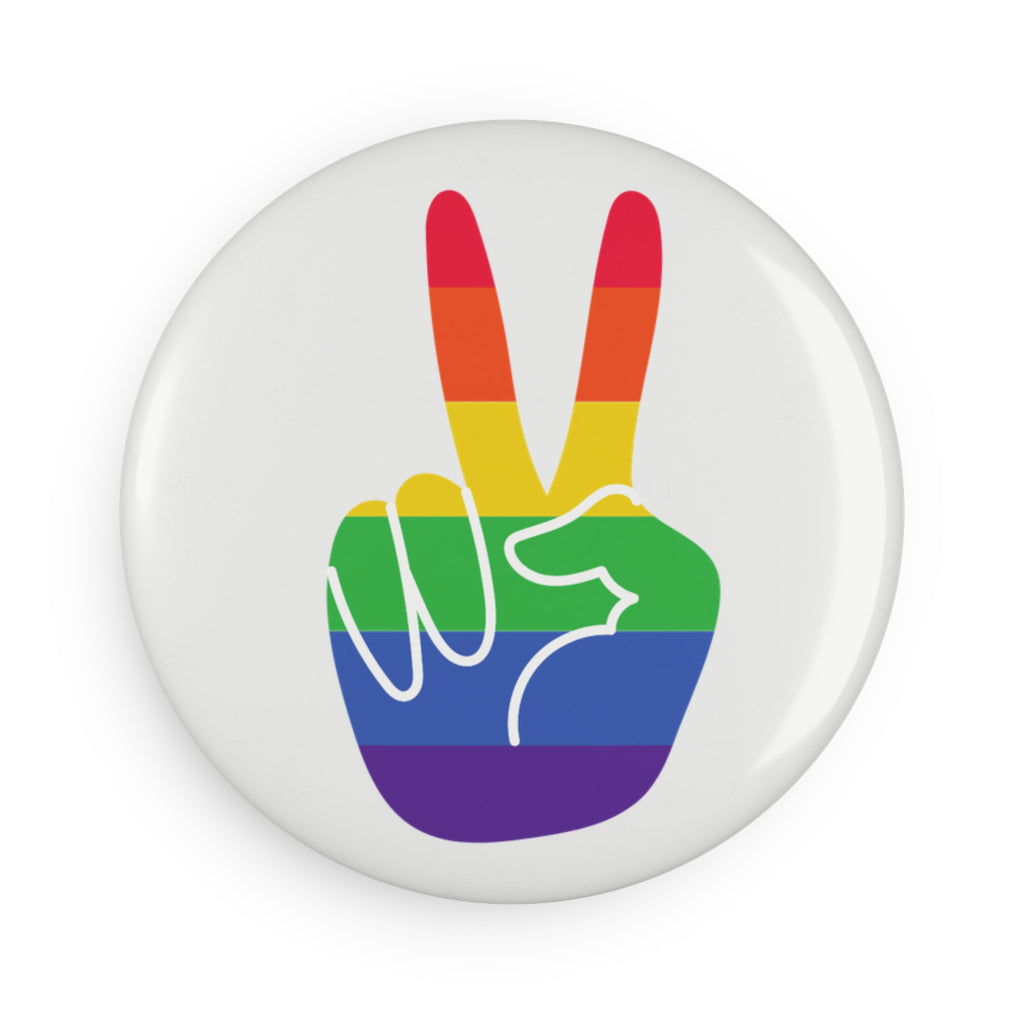 Rainbow Peace Hand Magnet – Pride Symbol Design