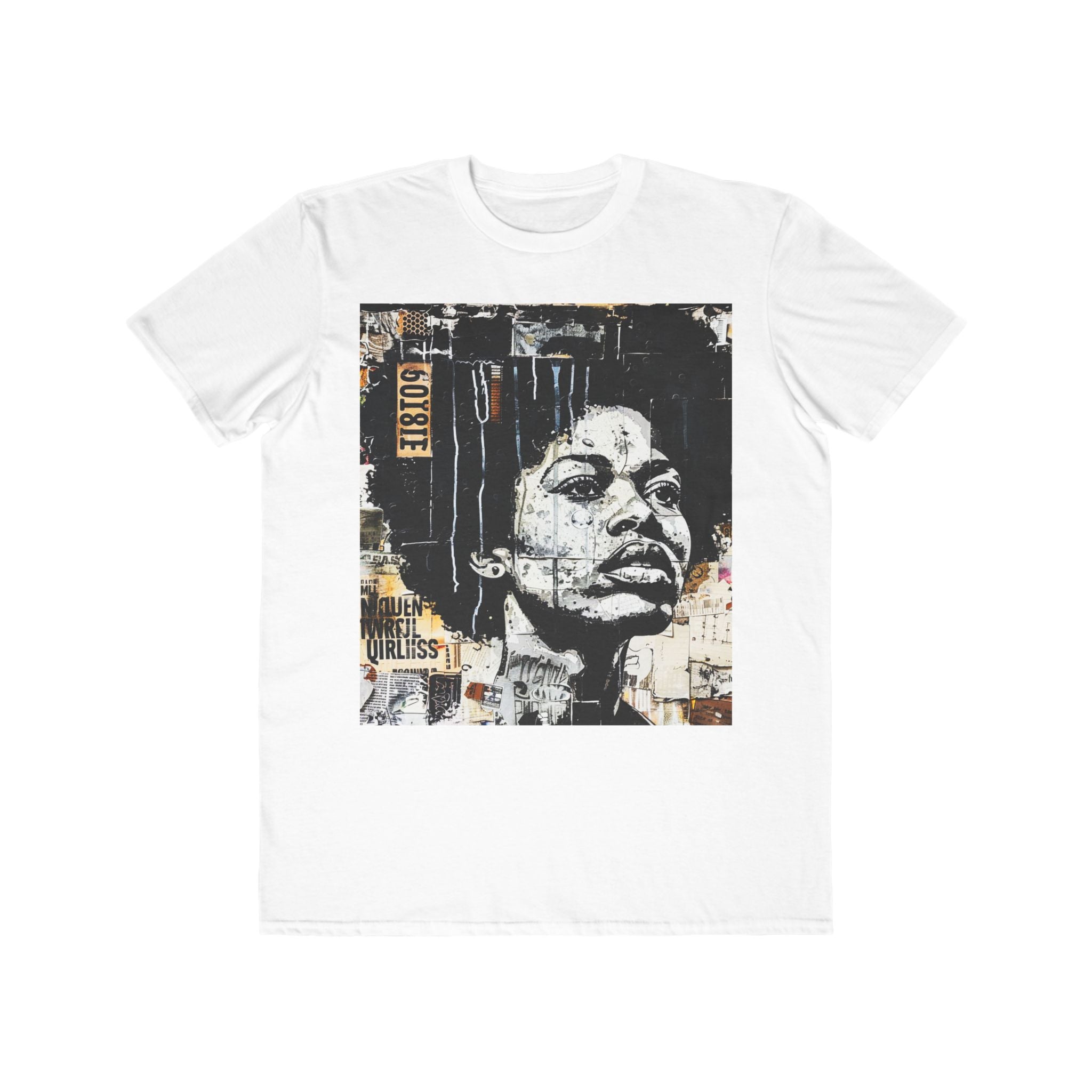 Afro Street Art Portrait T-Shirt — Urban Vintage Collage Tee