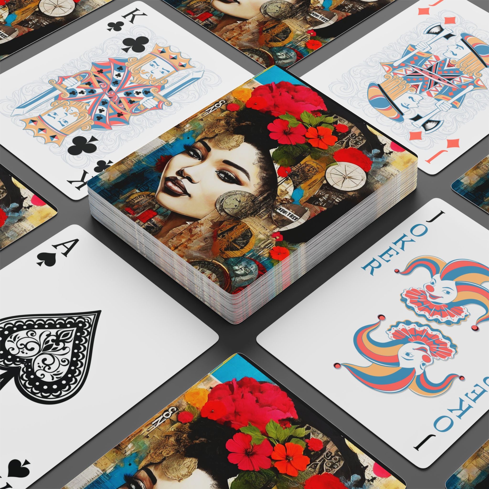 Floral Muse Playing Cards – Timeless Art Collage Deck