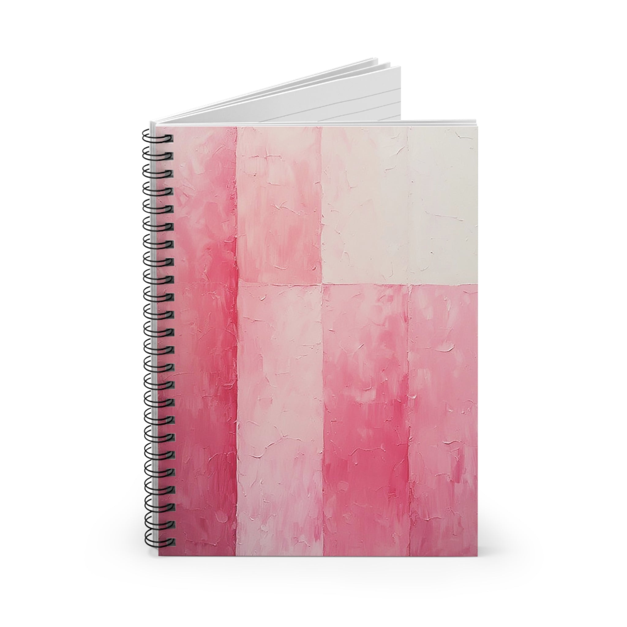 Blush Drift Spiral Notebook – Soft Pink Abstract Minimal Journal (6” x 8”)