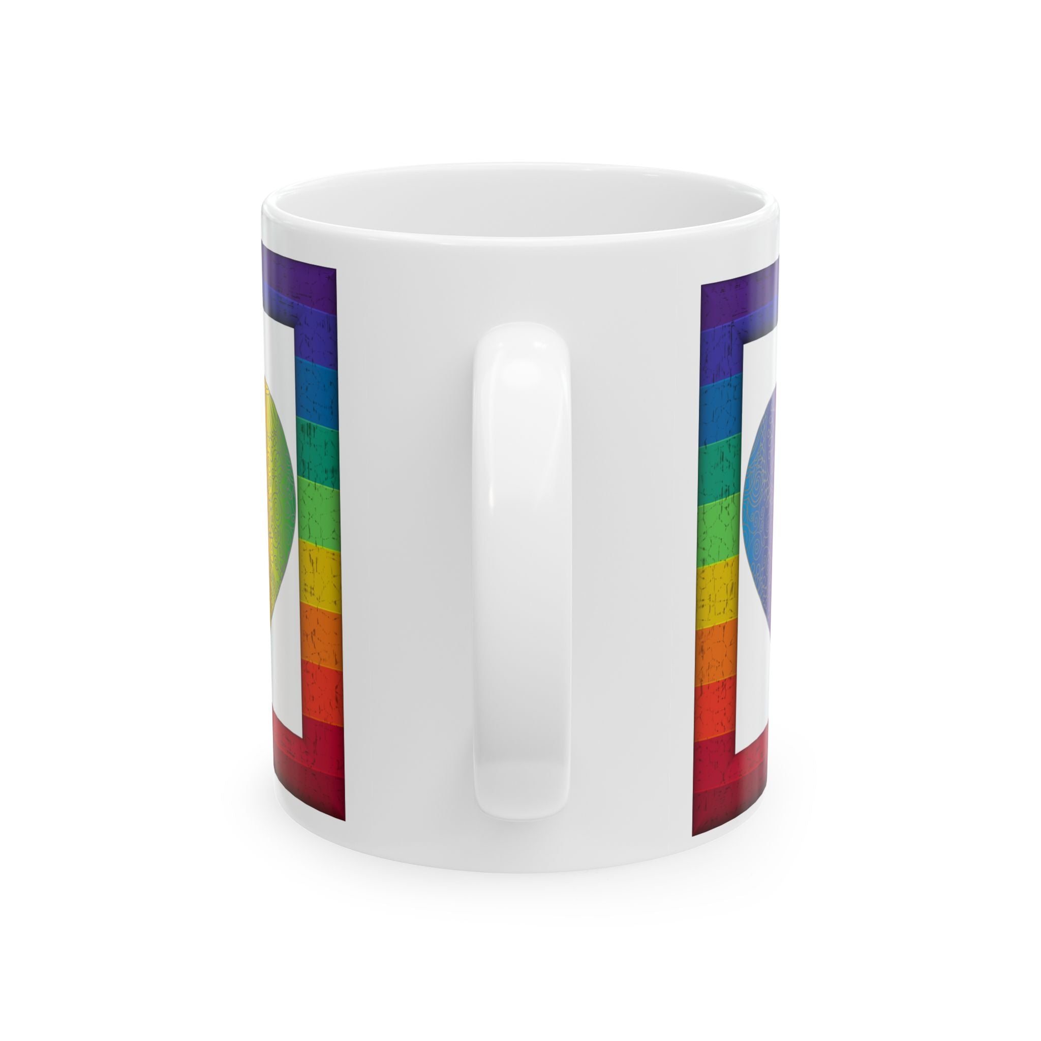 Rainbow Heart Mug – Pride Love Coffee Cup