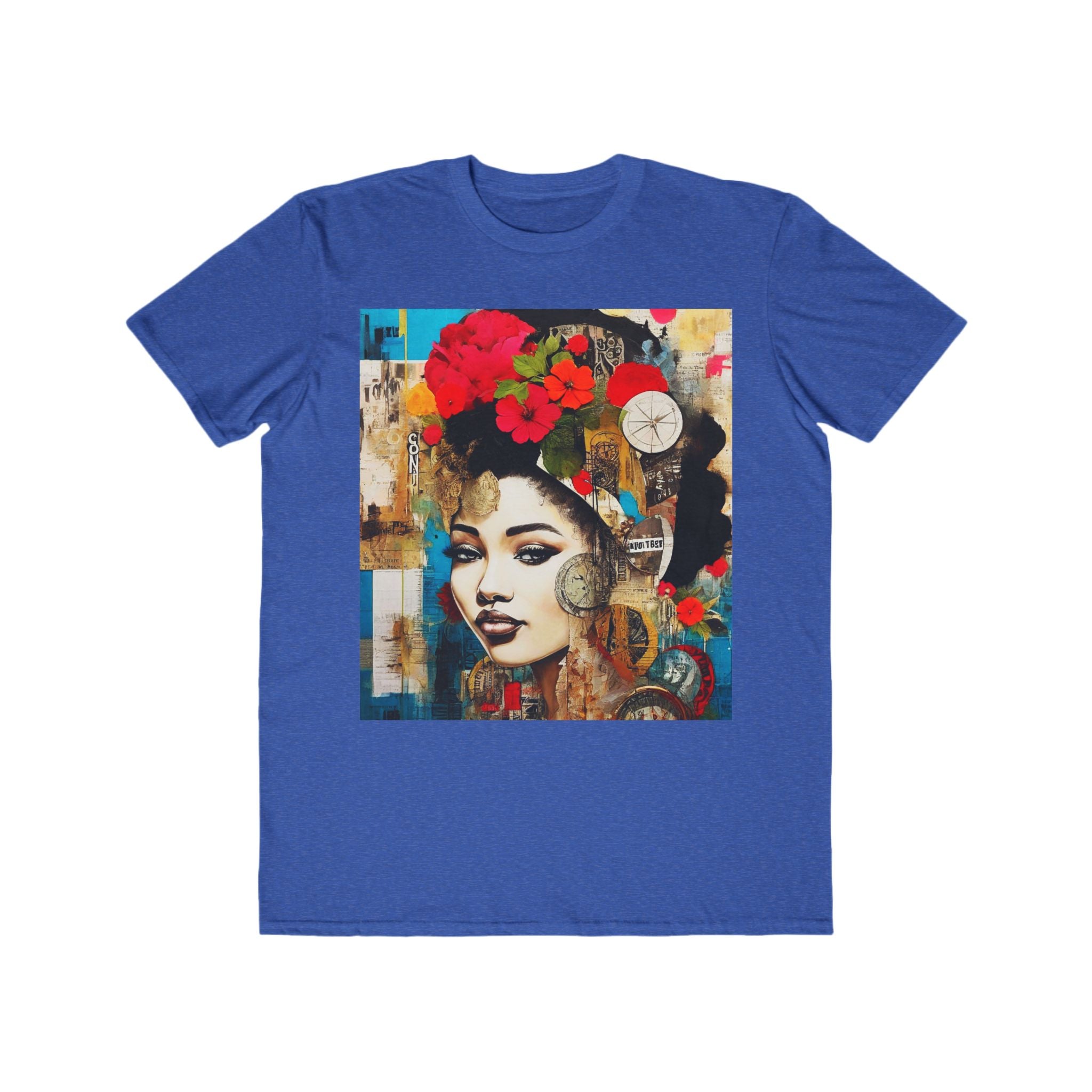 Blooming Heritage – Floral Crown Collage Art T-Shirt