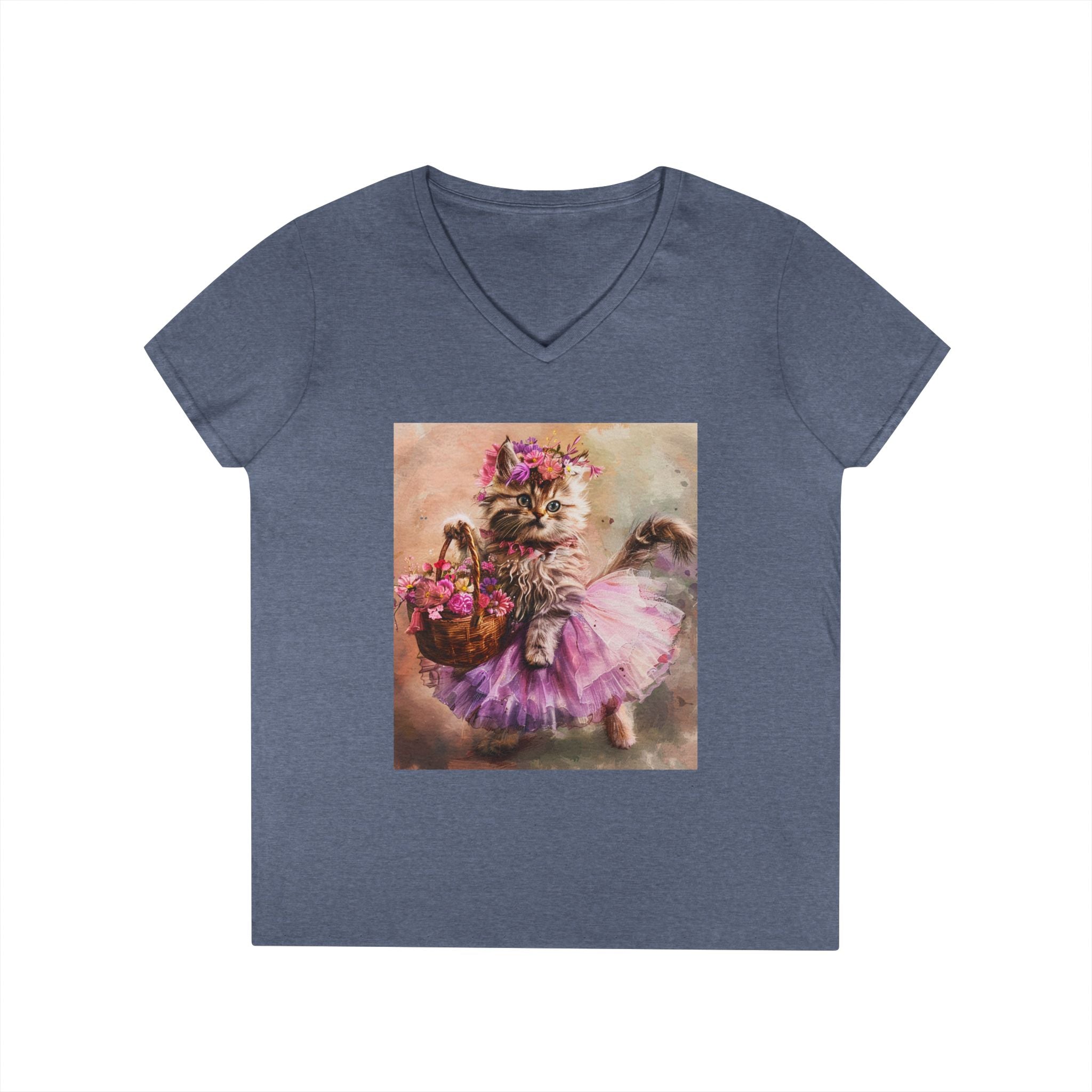 Blushing Petal Kitten – Twirl & Bloom Tee