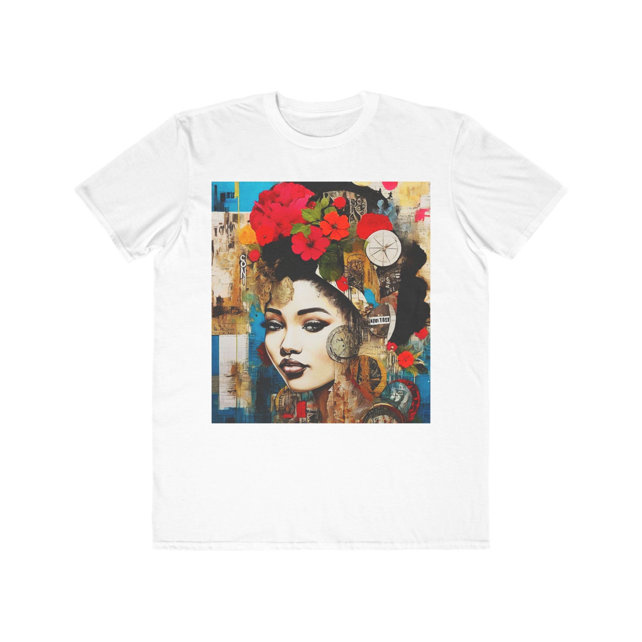 Blooming Heritage – Floral Crown Collage Art T-Shirt