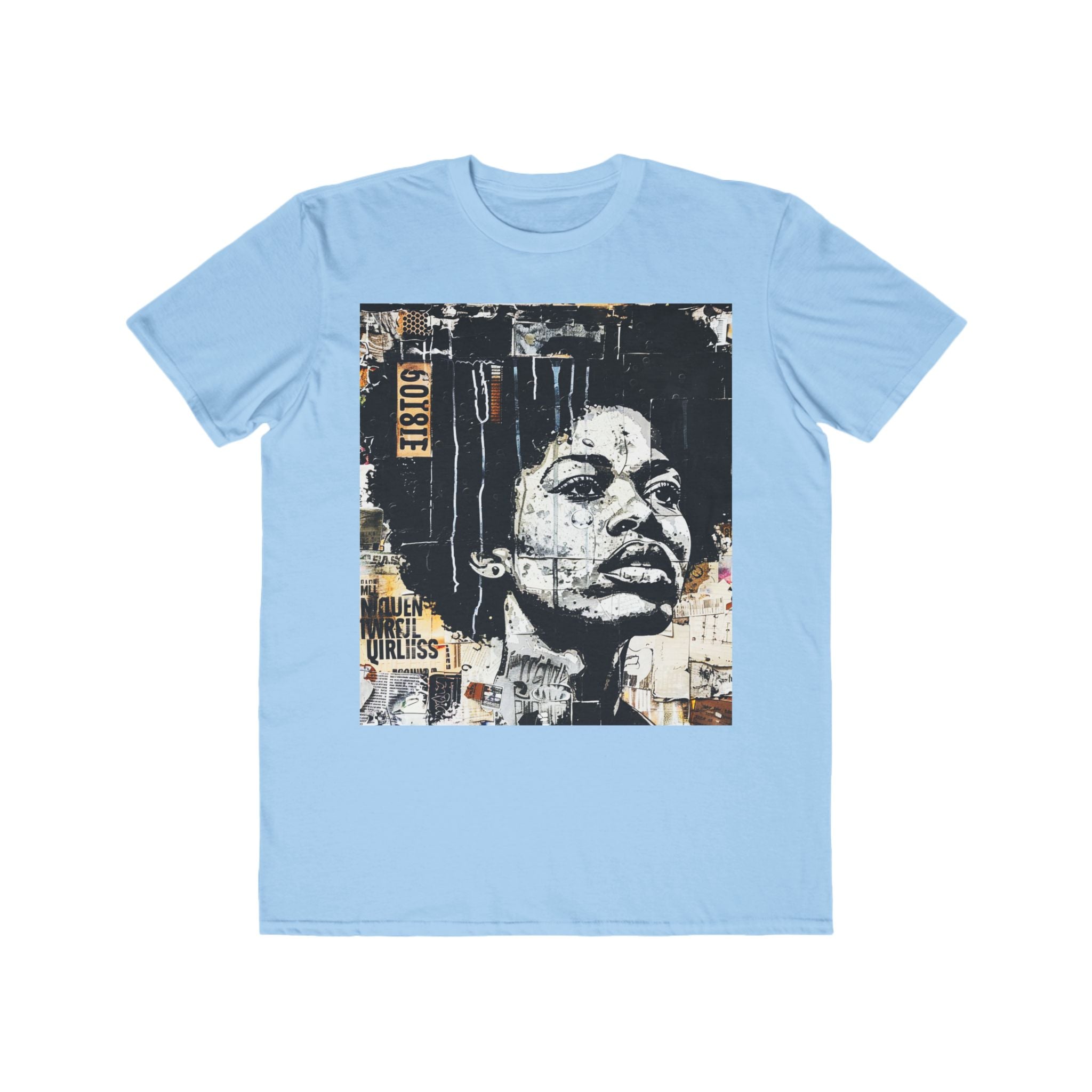 Afro Street Art Portrait T-Shirt — Urban Vintage Collage Tee