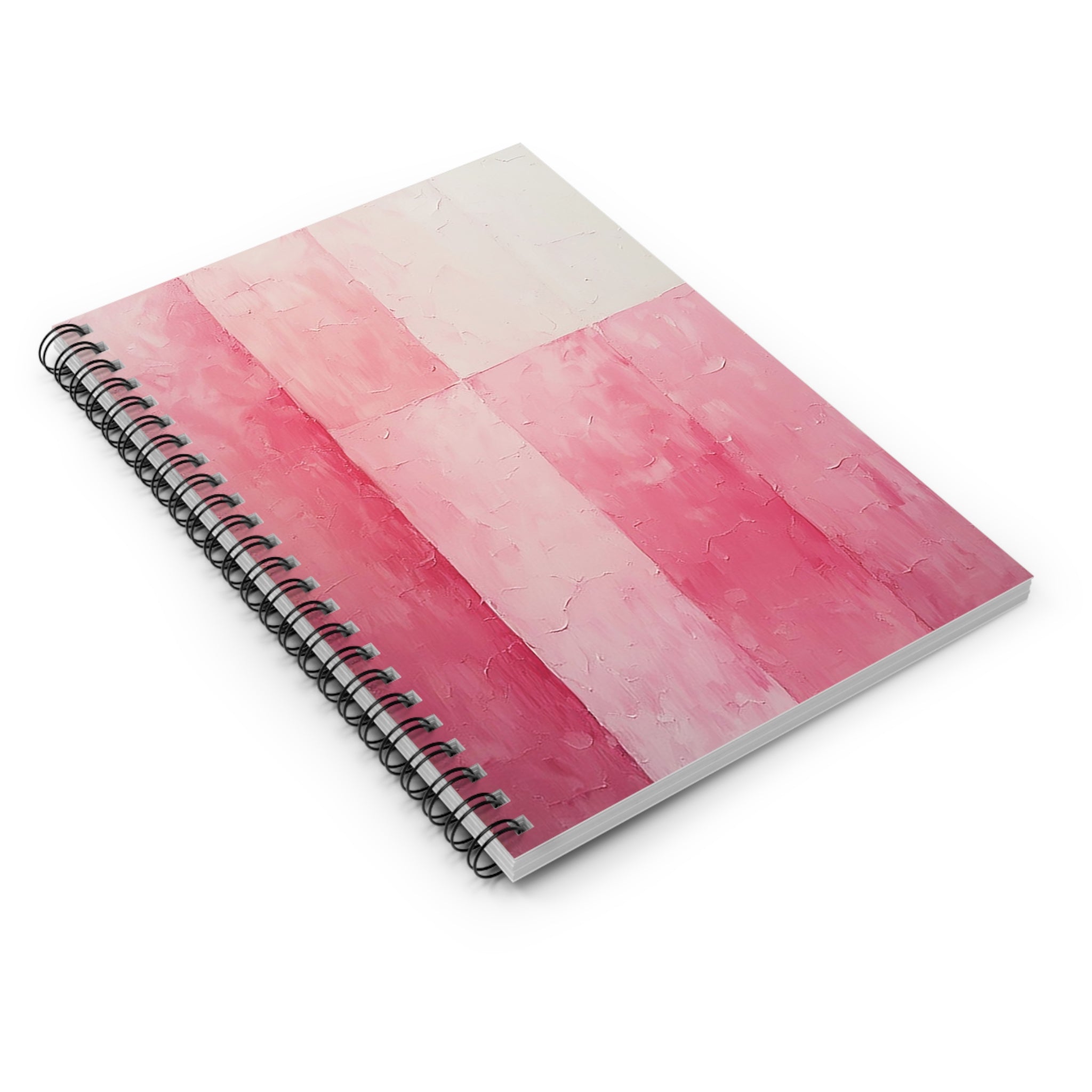 Blush Drift Spiral Notebook – Soft Pink Abstract Minimal Journal (6” x 8”)