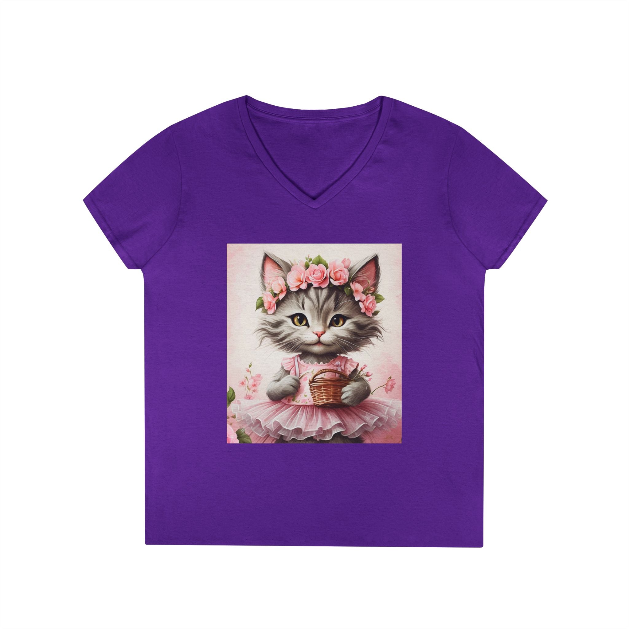 Petal Princess Kitten – Floral Charm Tee