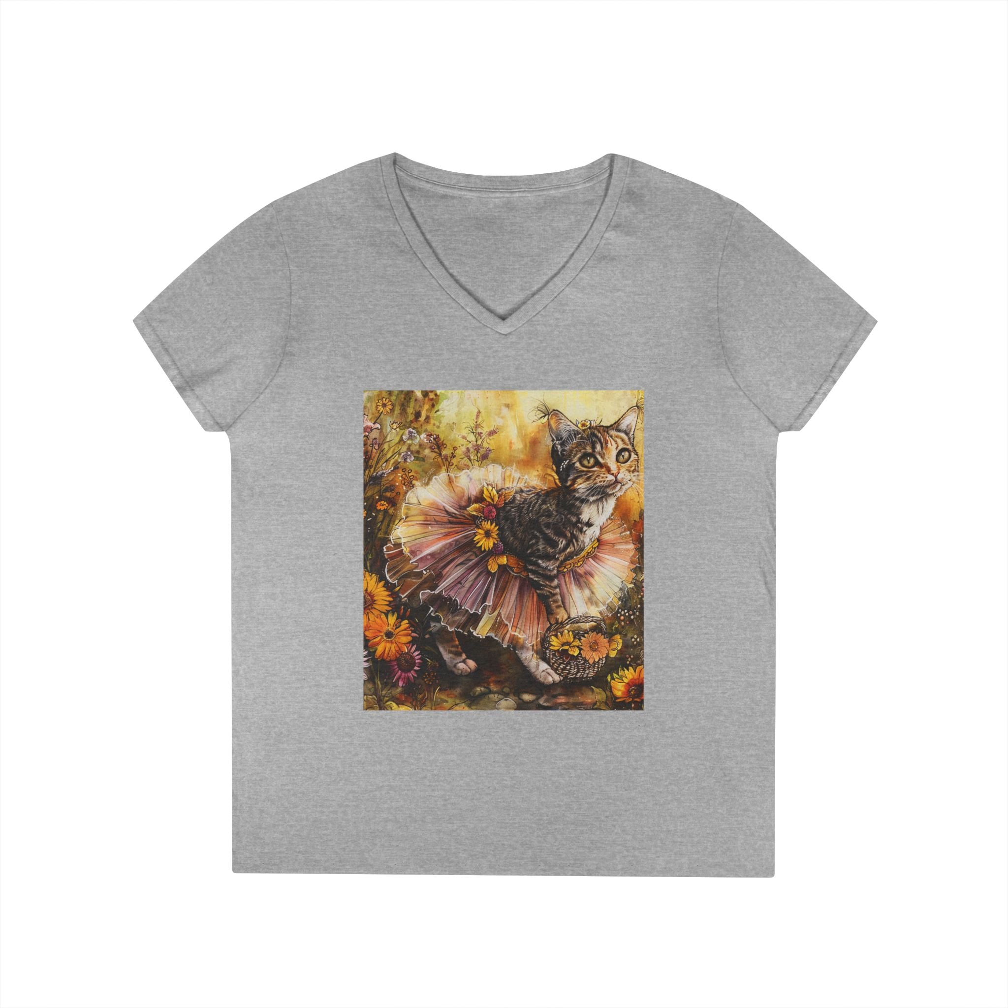 Golden Harvest Kitten – Autumn Bloom Tee