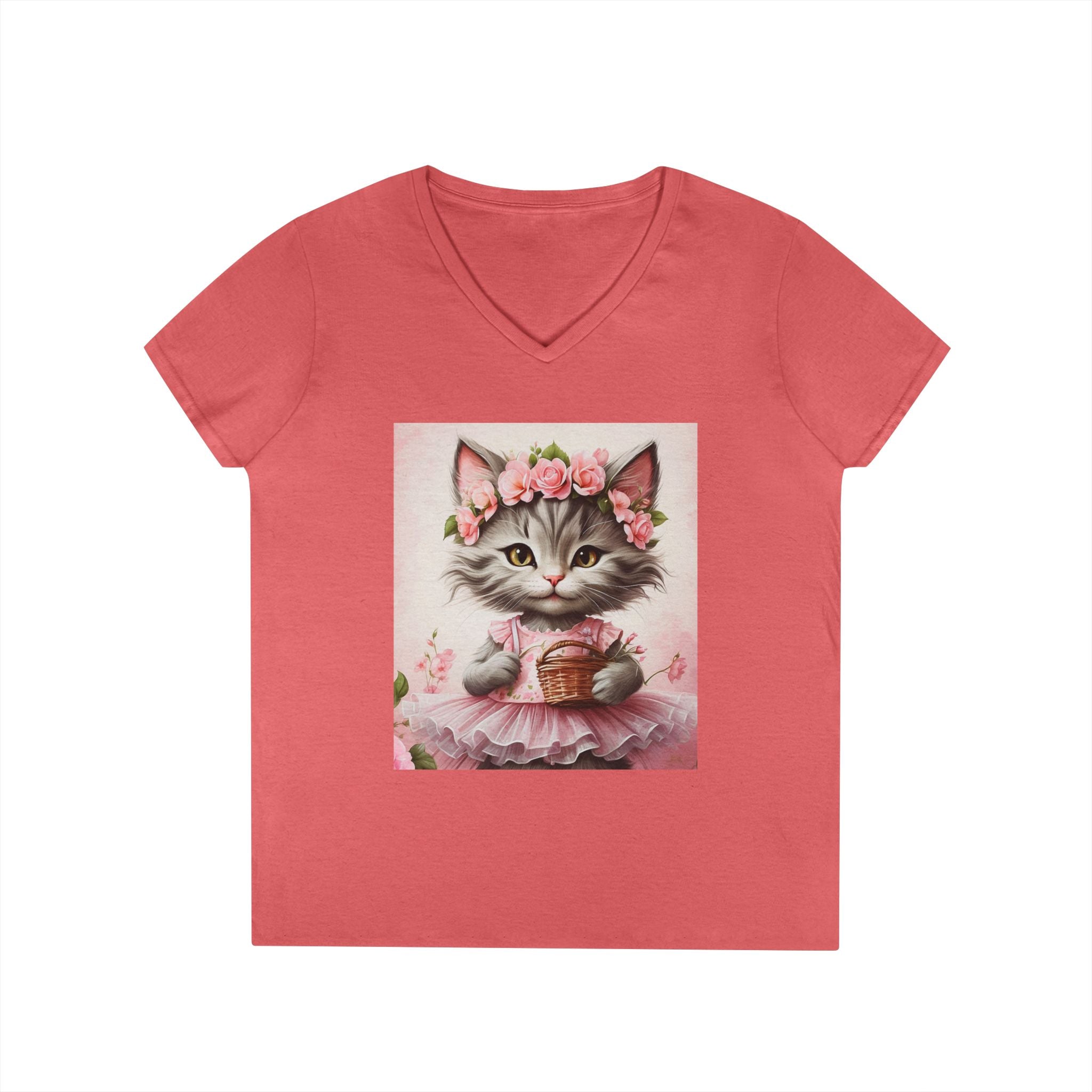 Petal Princess Kitten – Floral Charm Tee