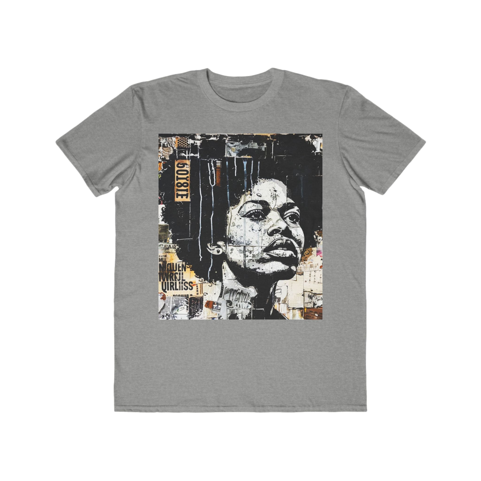 Afro Street Art Portrait T-Shirt — Urban Vintage Collage Tee