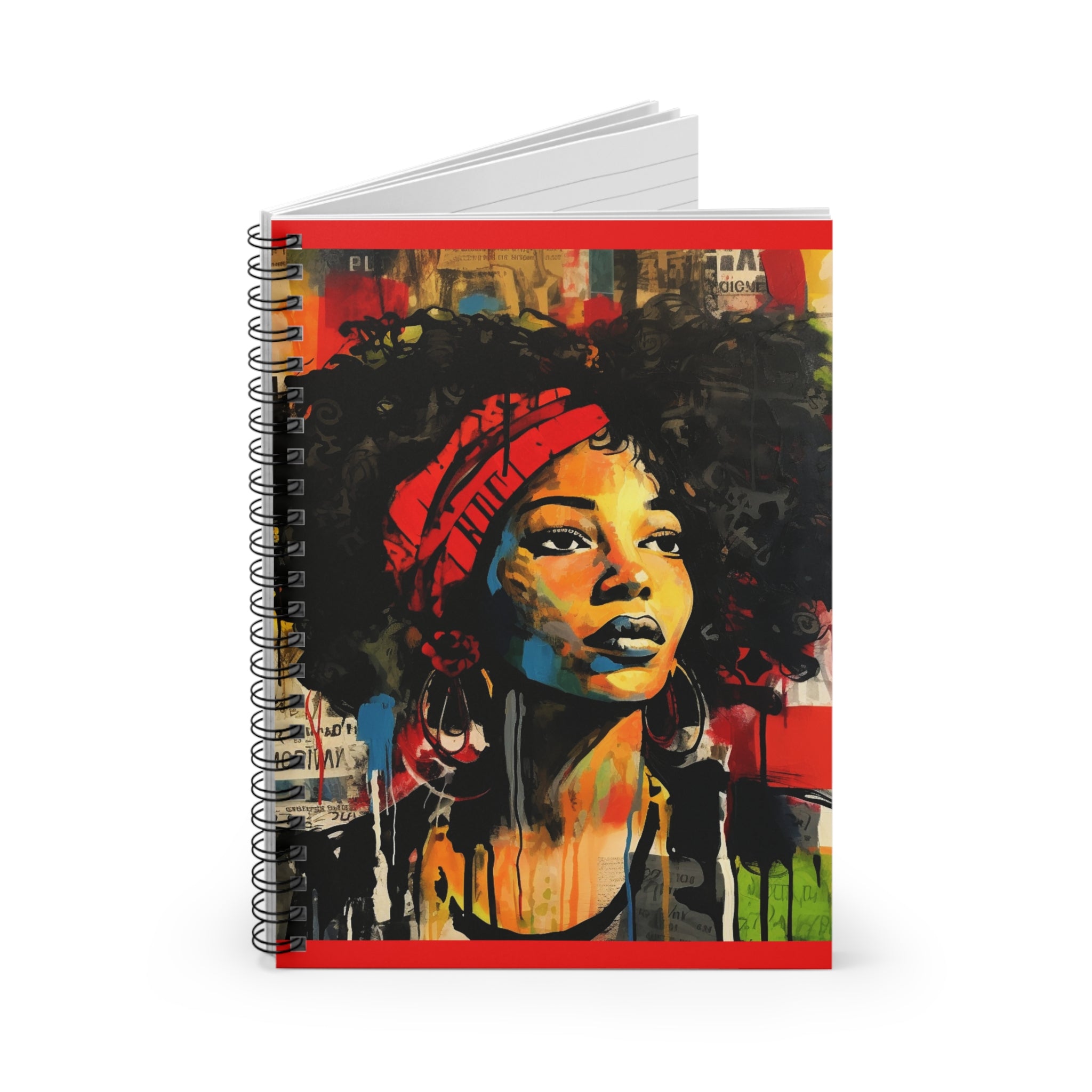 Abstract Drip Art Spiral Notebook – Urban Street Style Journal (6” x 8”)