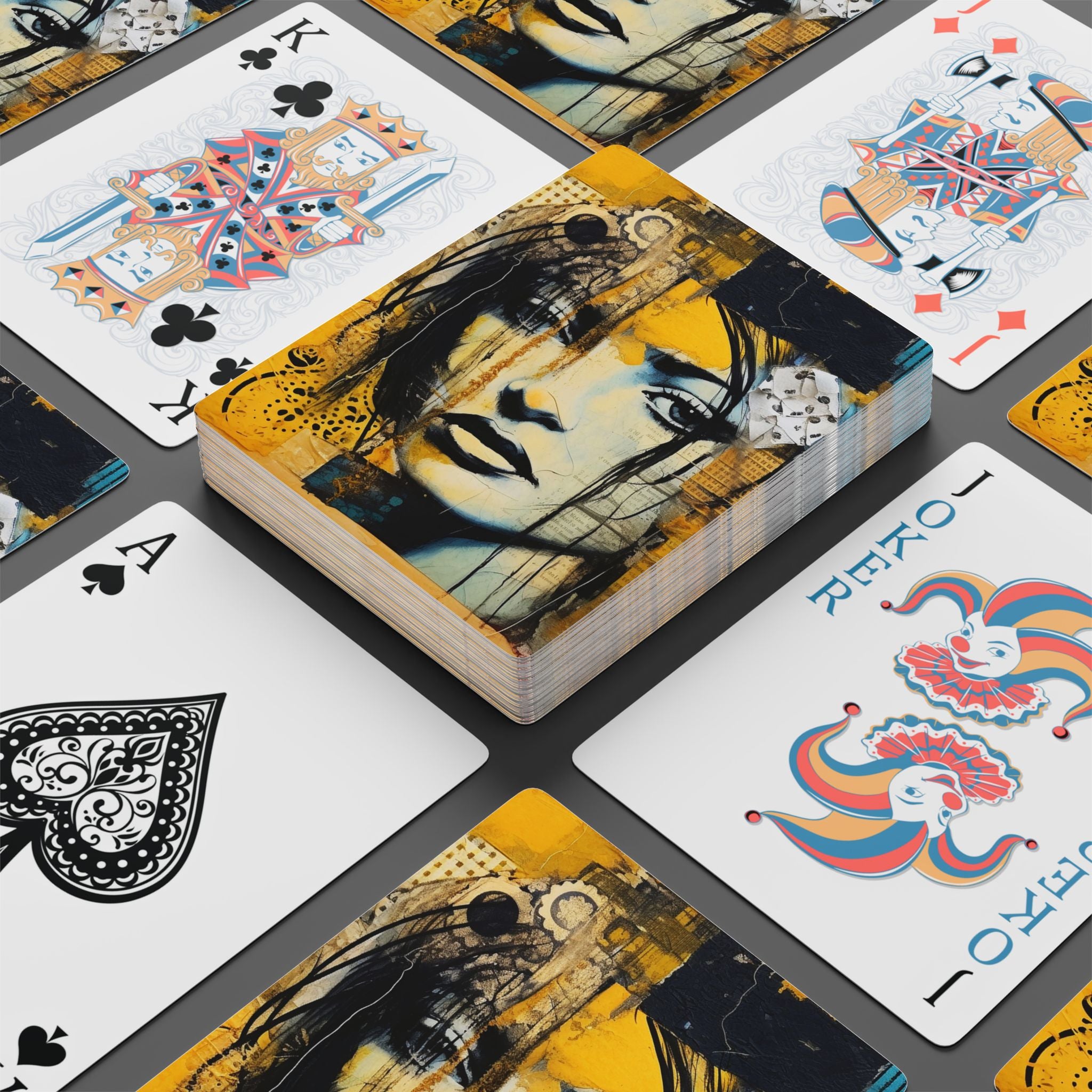 Noir Muse Playing Cards – Abstract Luxe Art Deck
