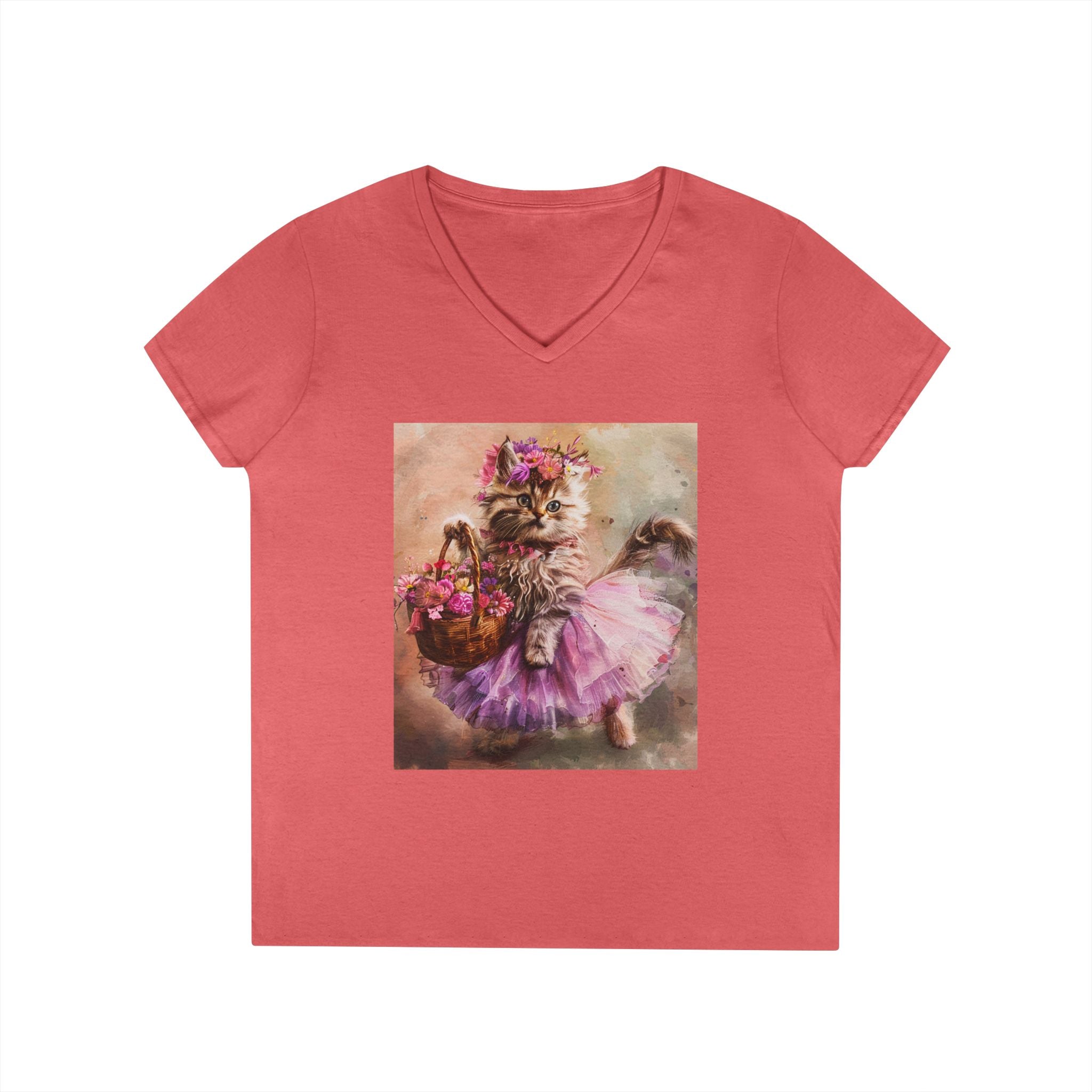 Blushing Petal Kitten – Twirl & Bloom Tee