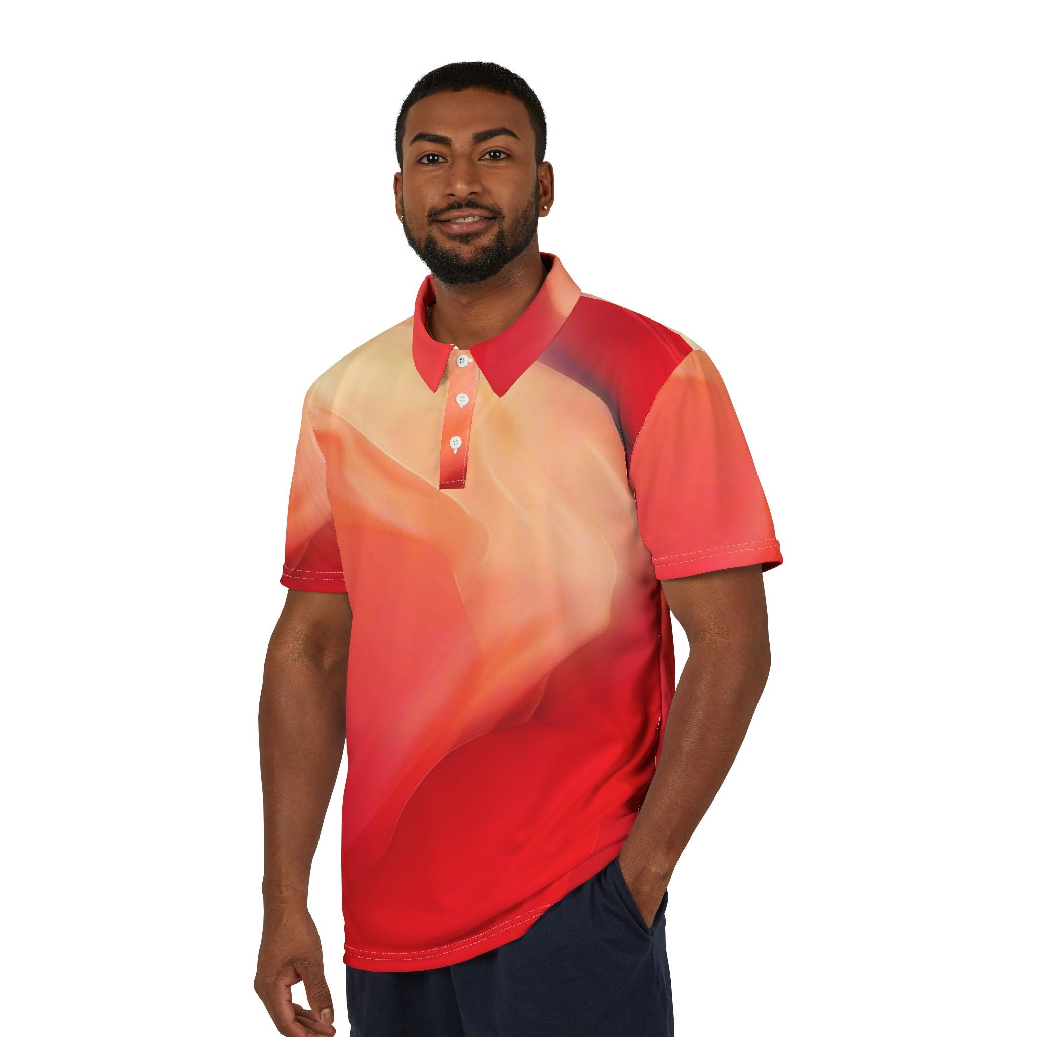 Solar Fade Polo – Warm Gradient Luxe Shirt
