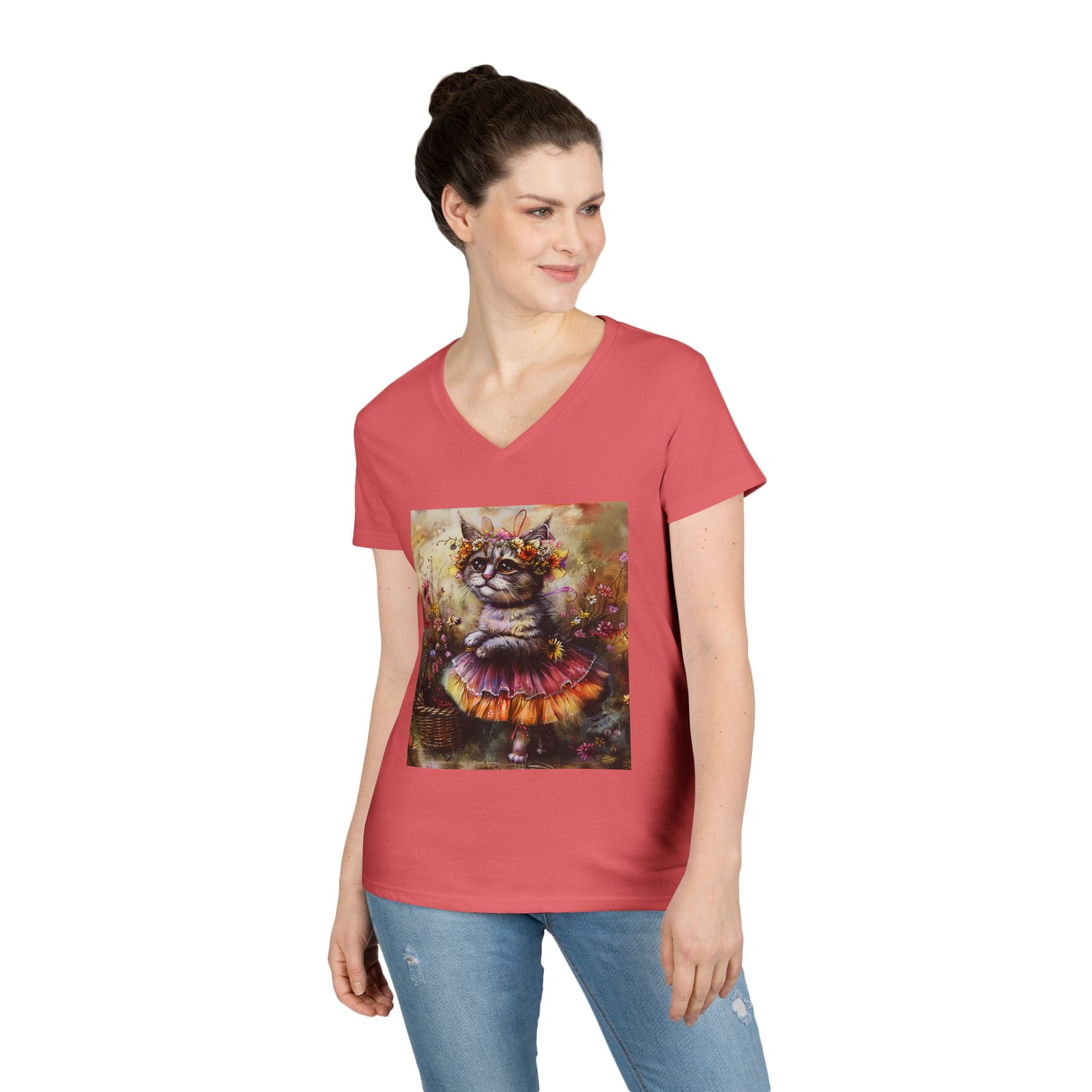 Sunset Bloom Kitten – Golden Garden Tee