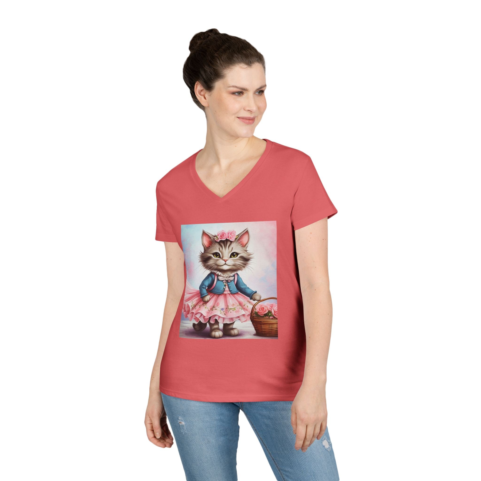 Spring Stroll Kitten – Charming Garden Tee