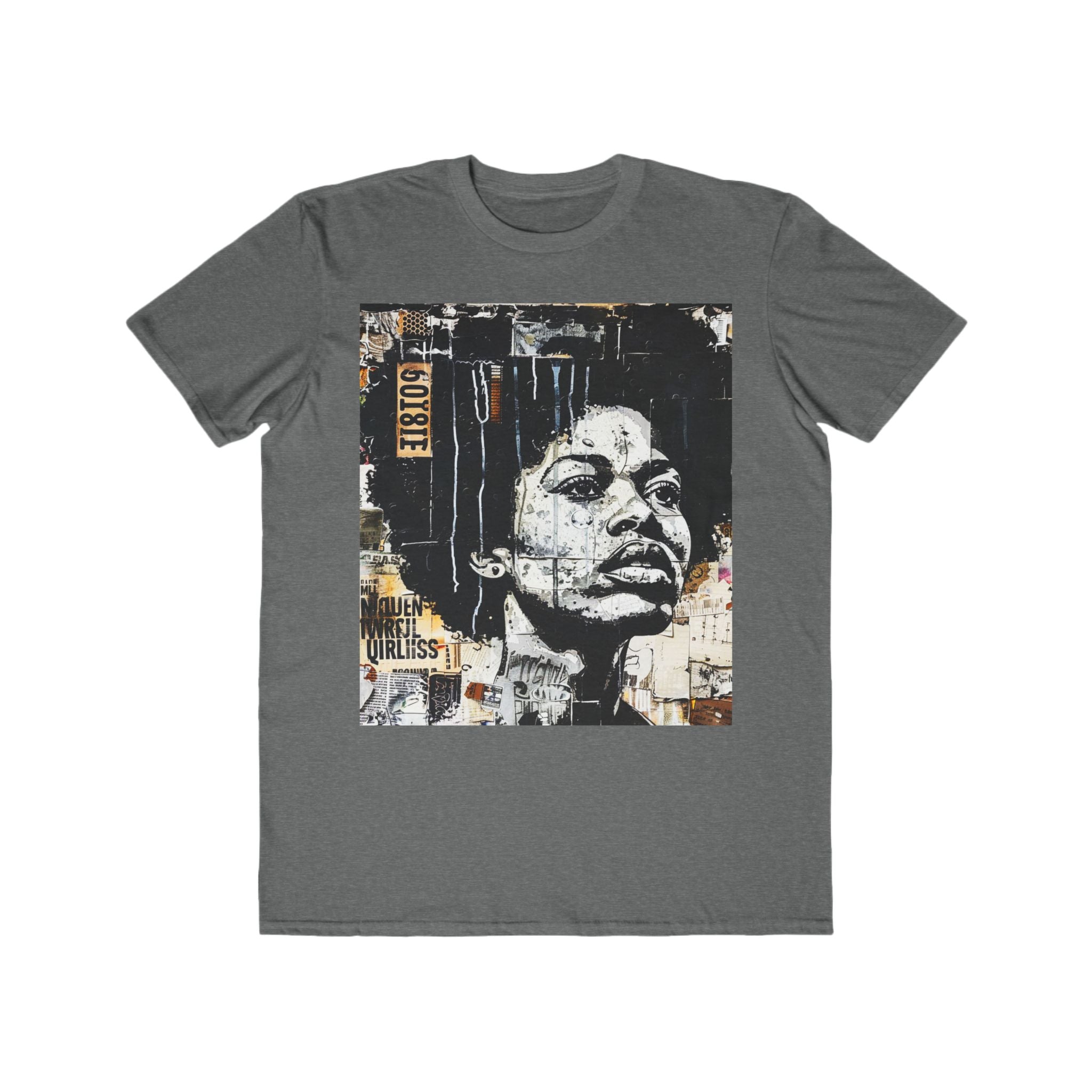 Afro Street Art Portrait T-Shirt — Urban Vintage Collage Tee