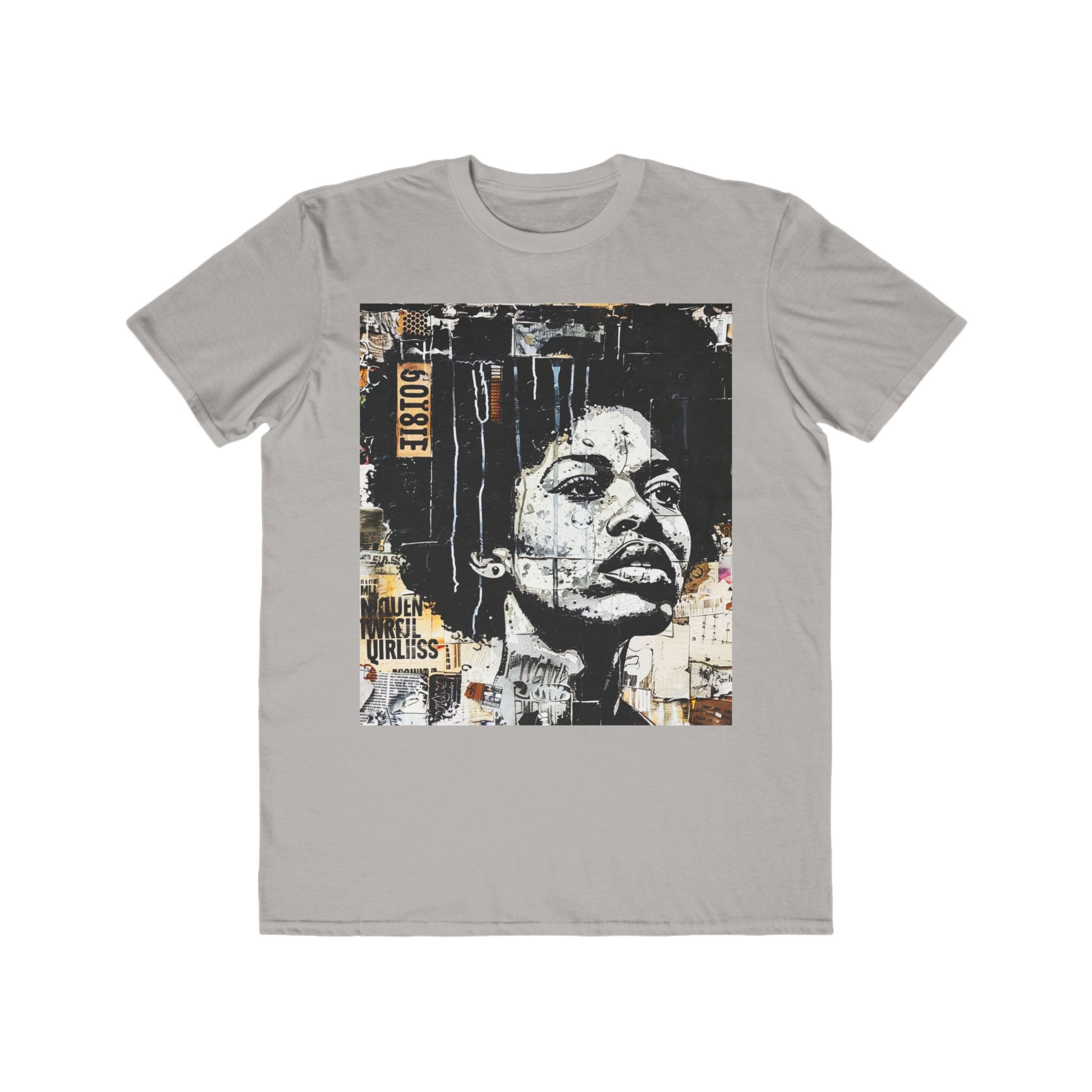 Afro Street Art Portrait T-Shirt — Urban Vintage Collage Tee