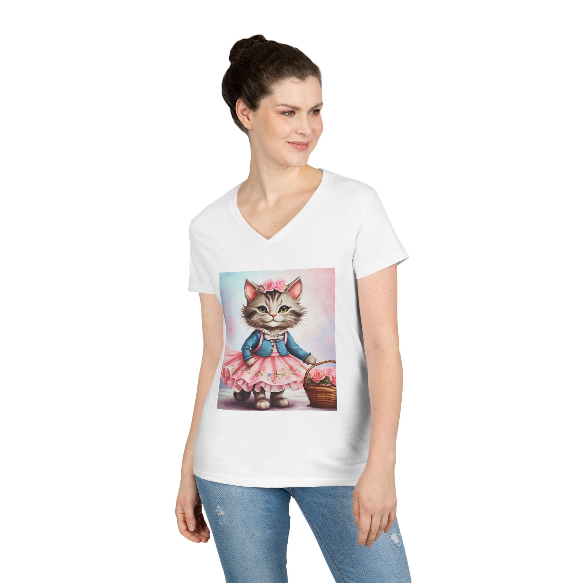 Spring Stroll Kitten – Charming Garden Tee