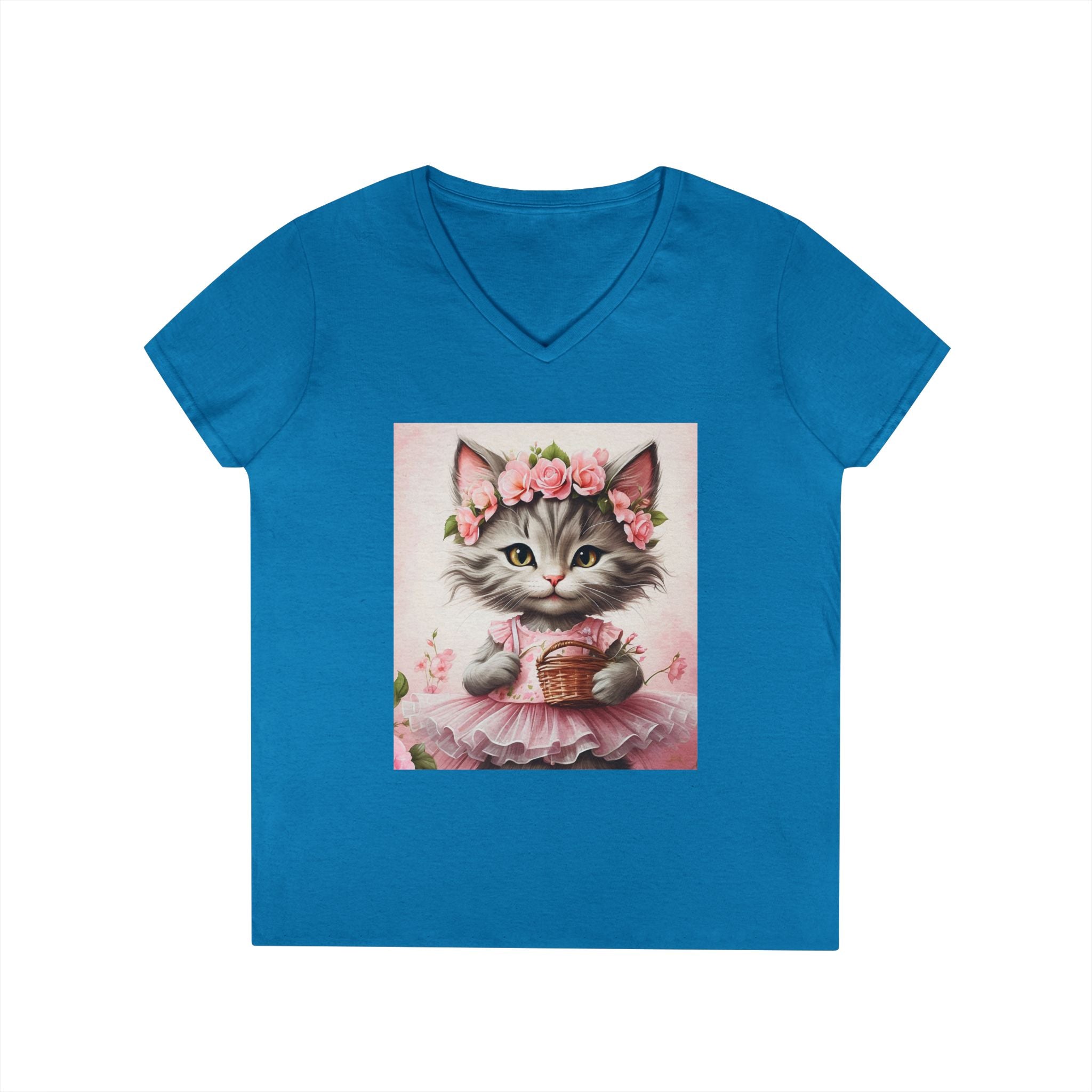 Petal Princess Kitten – Floral Charm Tee