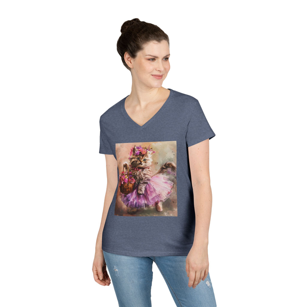 Blushing Petal Kitten – Twirl & Bloom Tee
