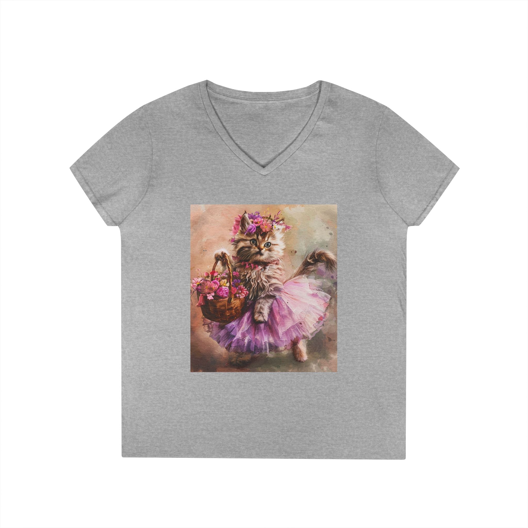 Blushing Petal Kitten – Twirl & Bloom Tee