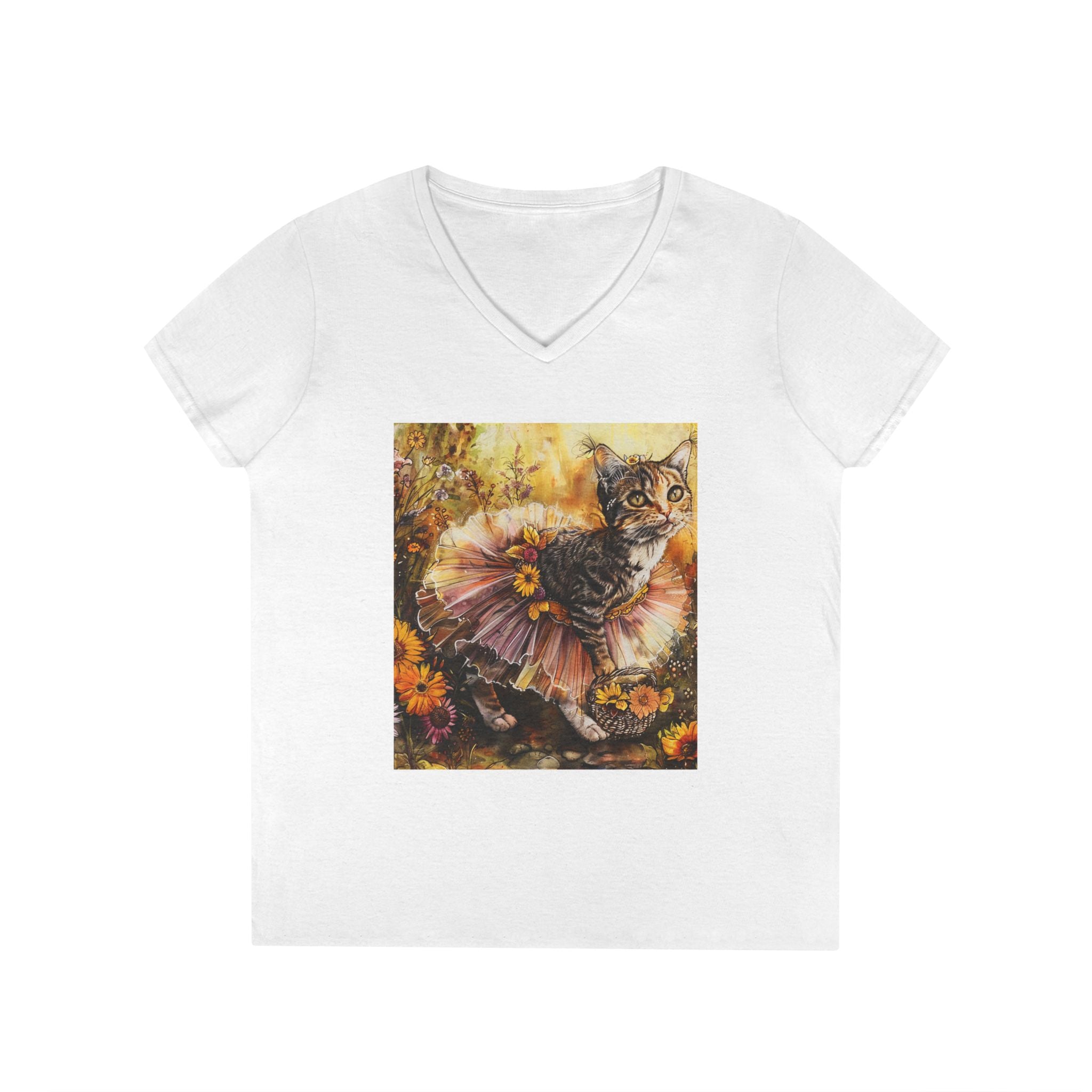 Golden Harvest Kitten – Autumn Bloom Tee