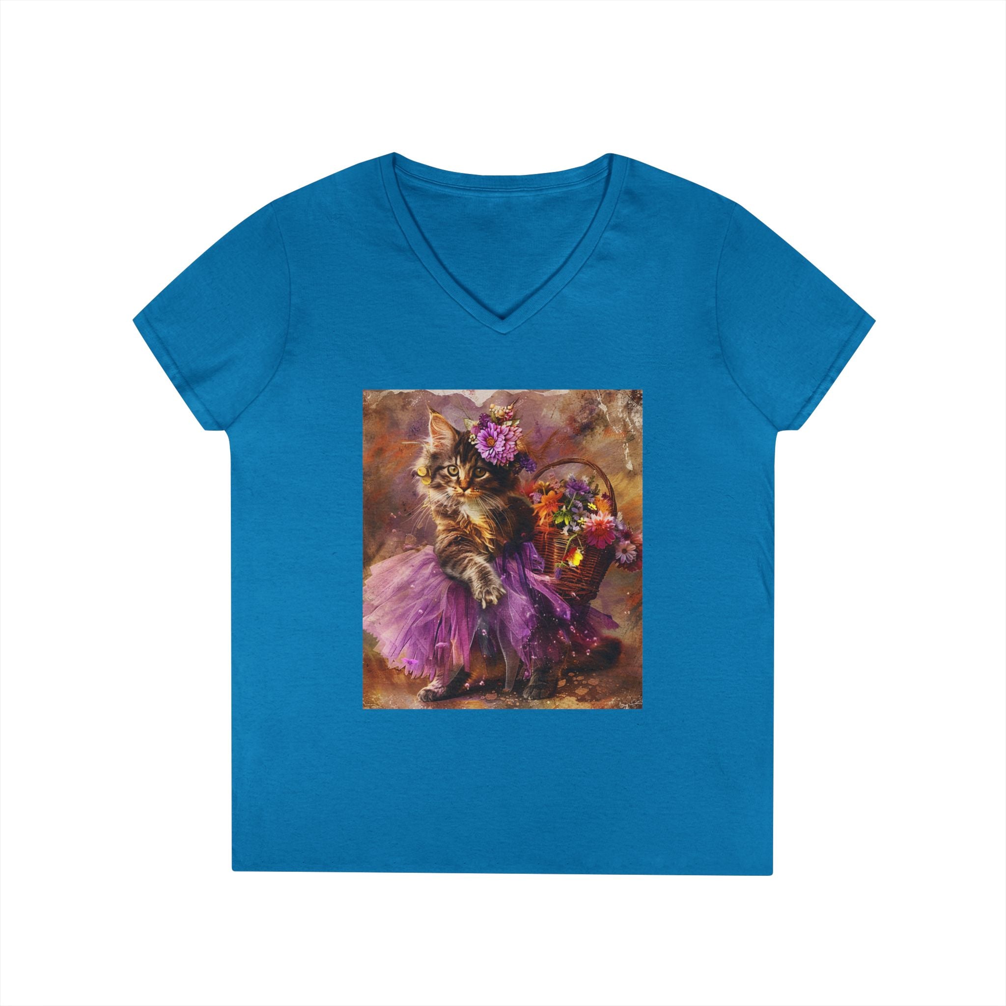 Plum Petal Kitten – Midnight Garden Tee