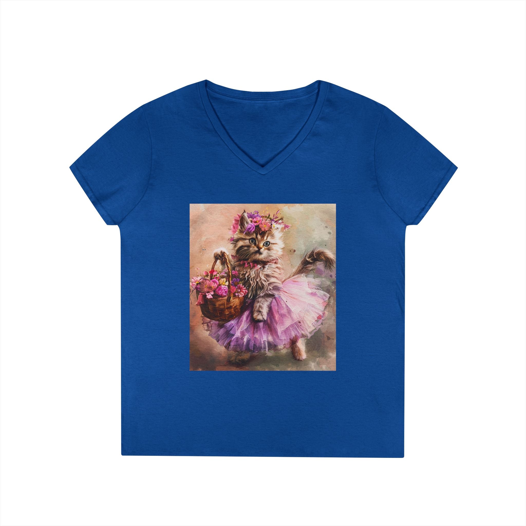 Blushing Petal Kitten – Twirl & Bloom Tee